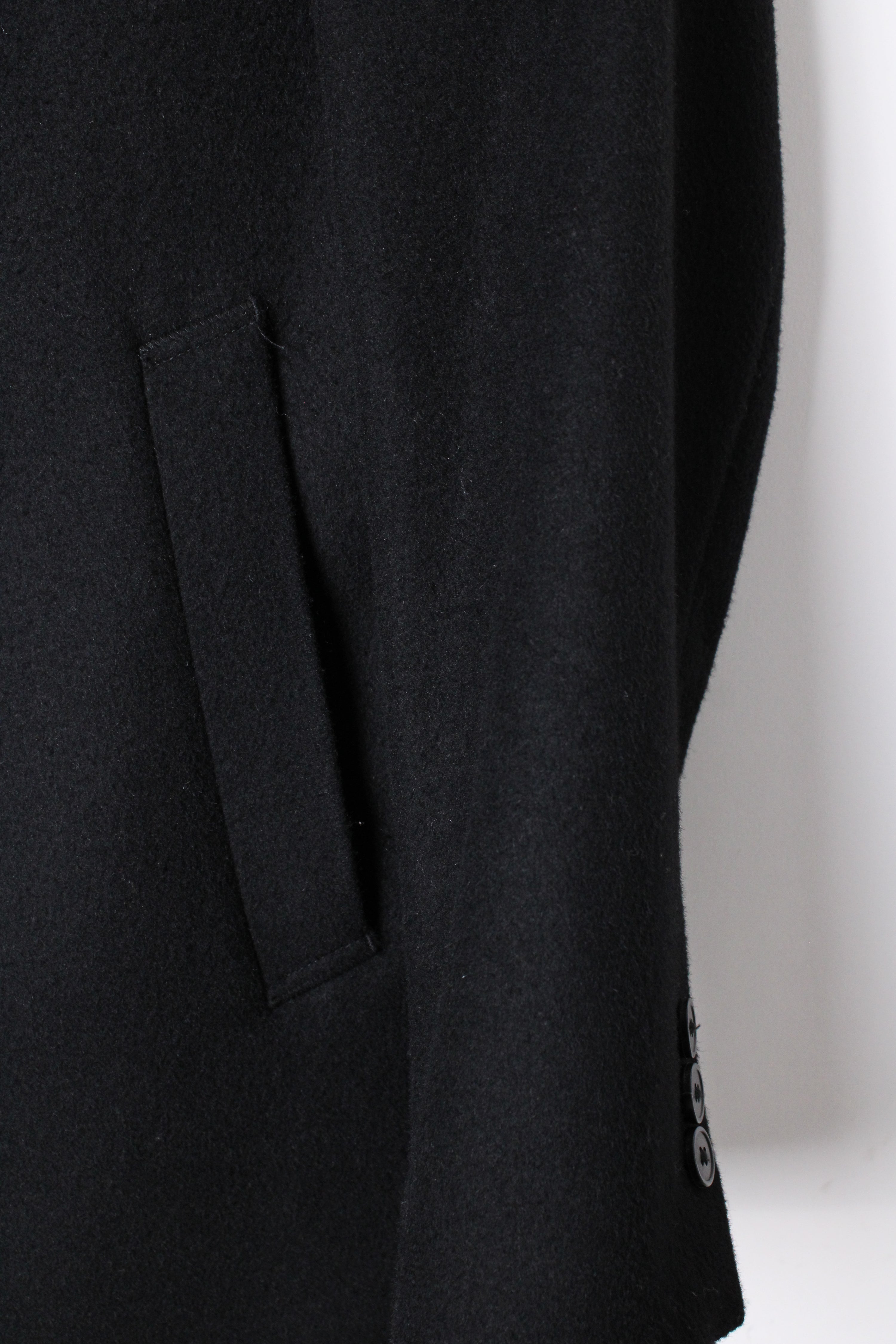 VINTAGE WOOL COAT BLACK - XS/S