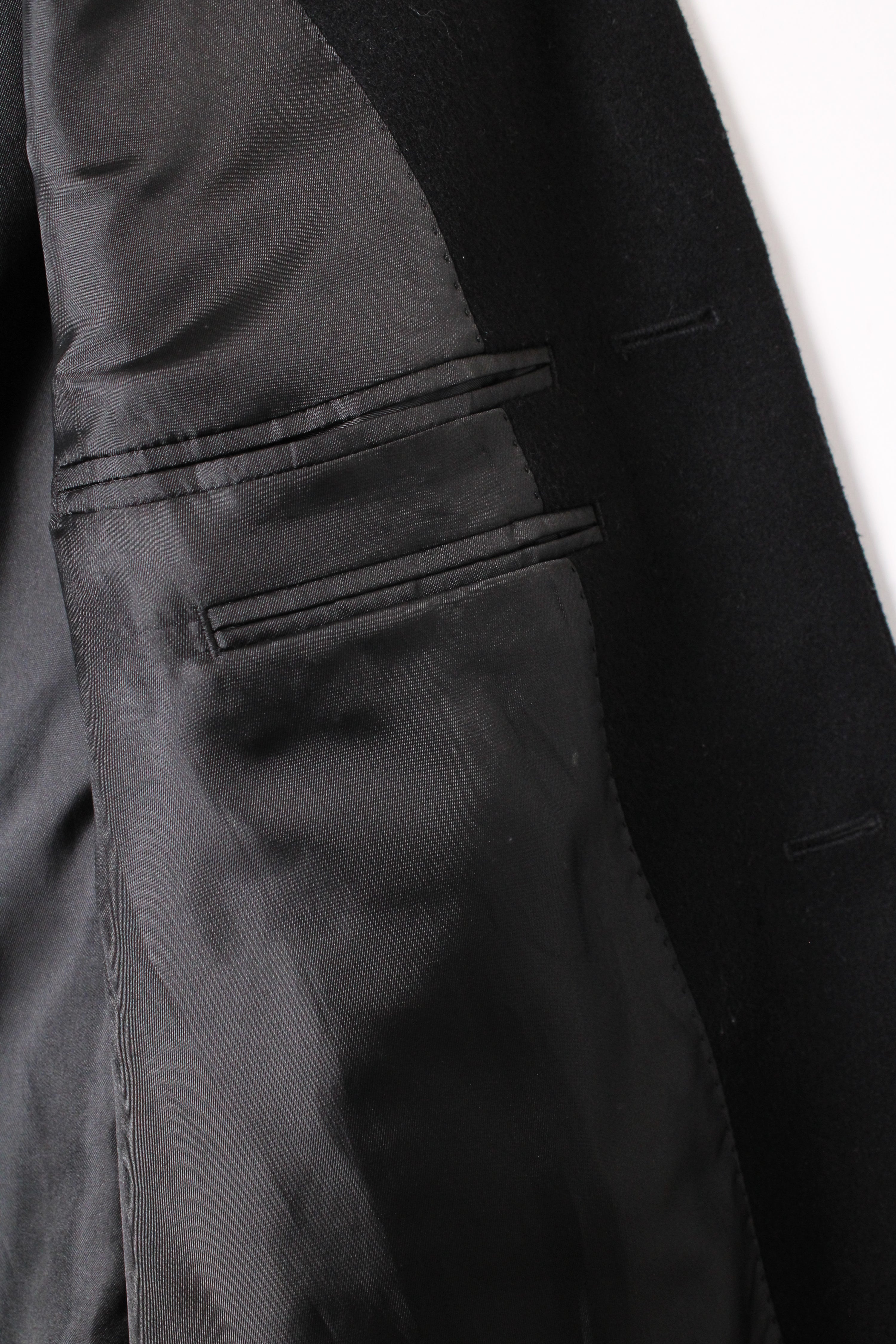 VINTAGE WOOL COAT BLACK - XS/S