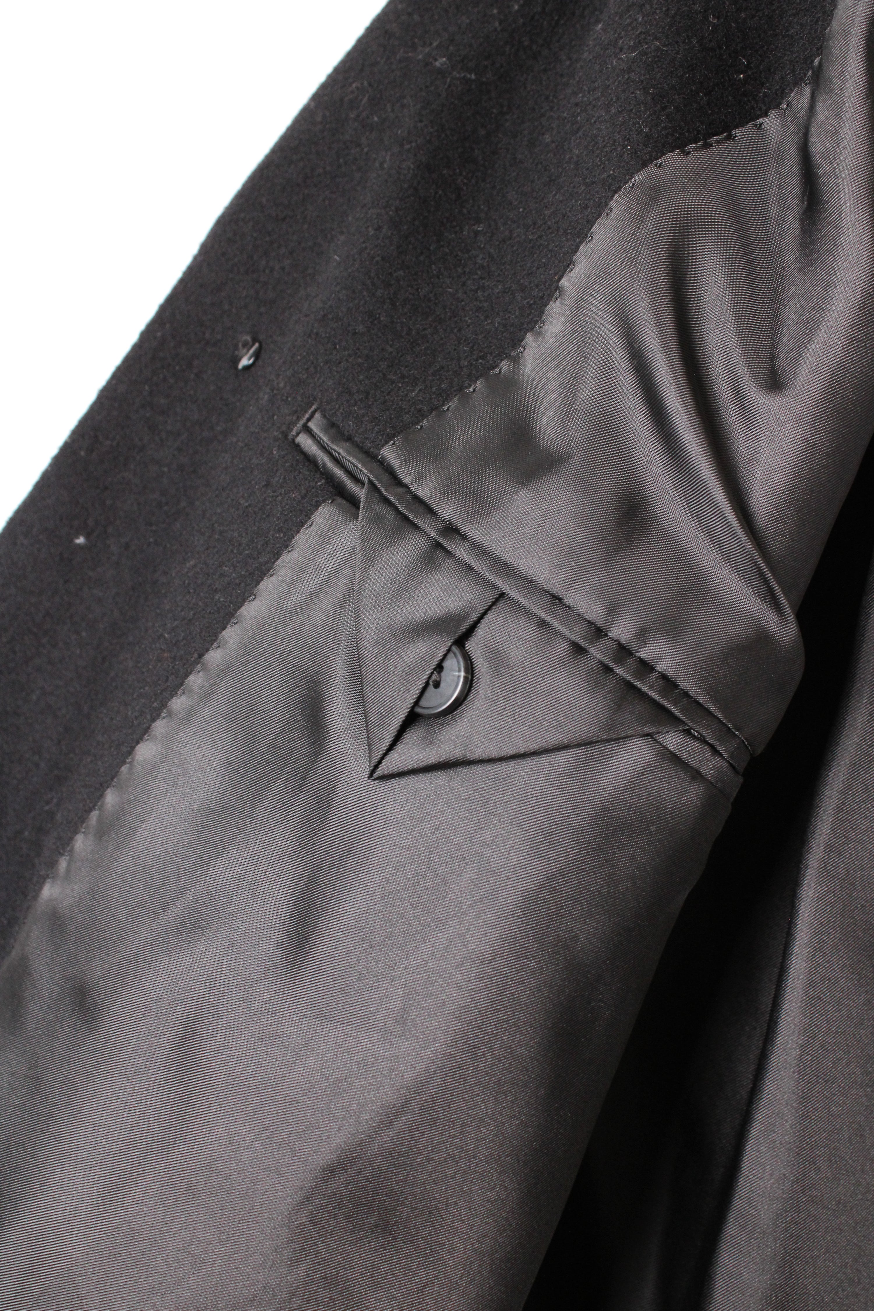 VINTAGE WOOL COAT BLACK - XS/S