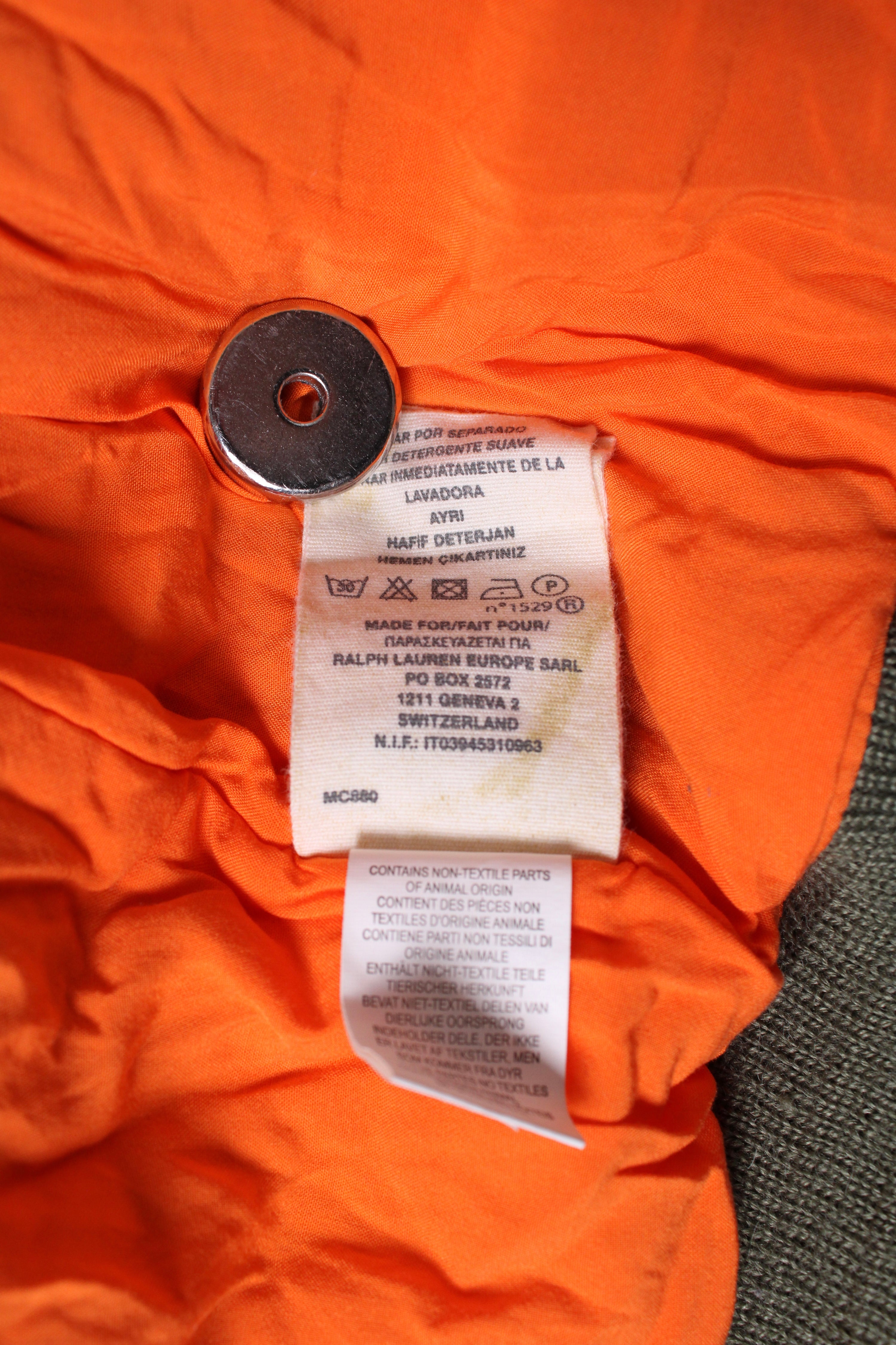 RALPH LAUREN MA-1 BOMBER JACKET GREEN - S