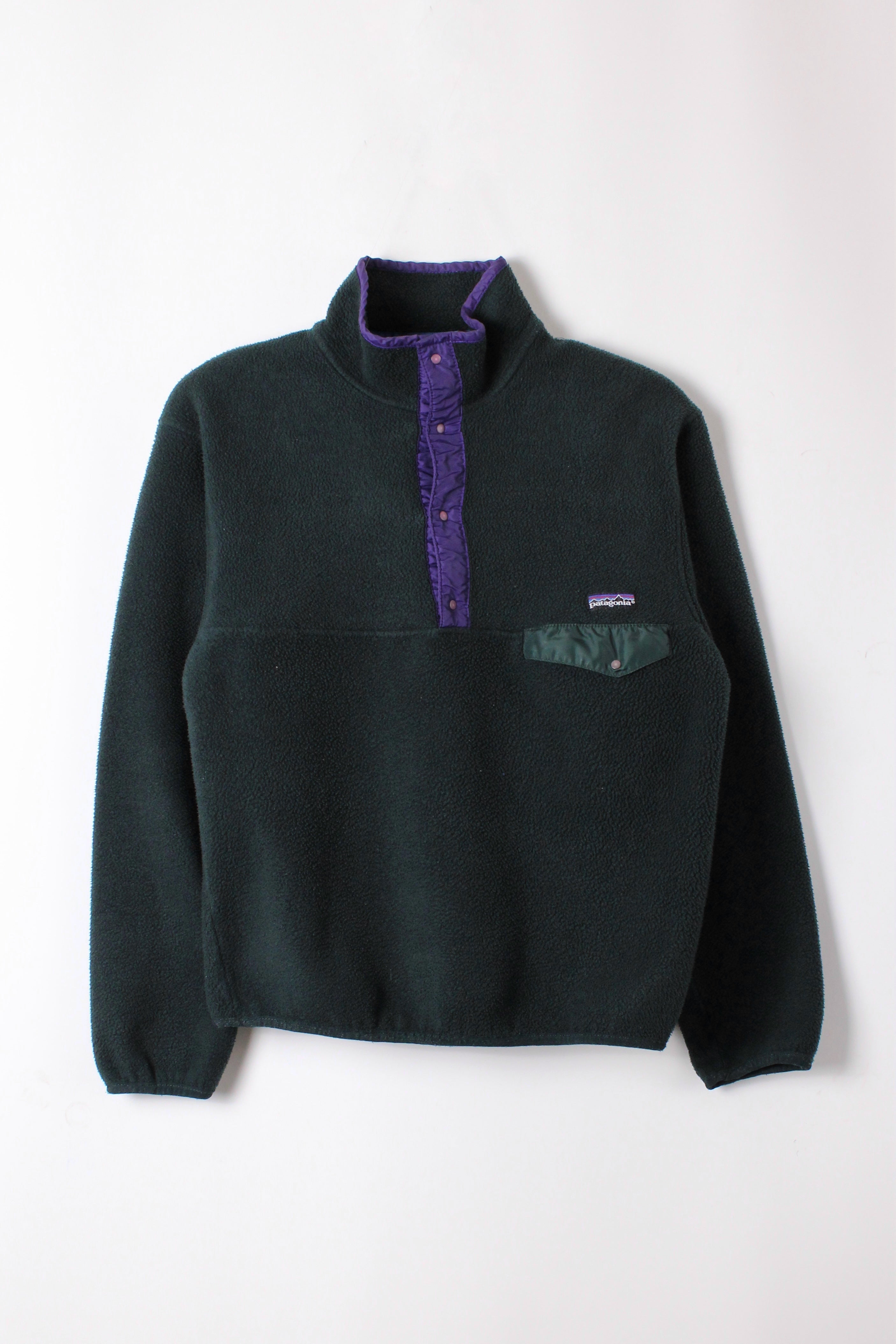 PATAGONIA VINTAGE SYNCHILLA SNAP-T FLEECE PULLOVER GREEN - S/M