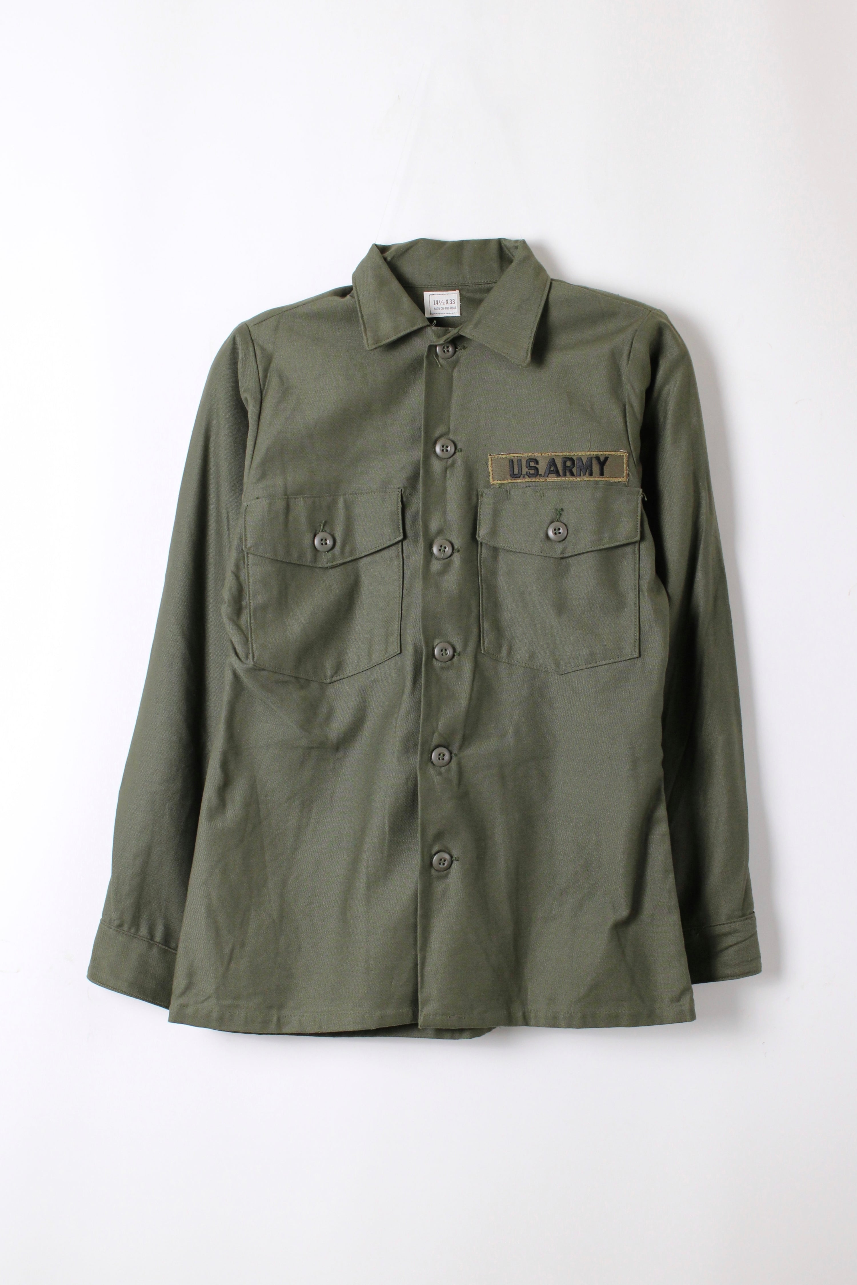US ARMY OG 107 FATIGUE SHIRT GREEN - M/L