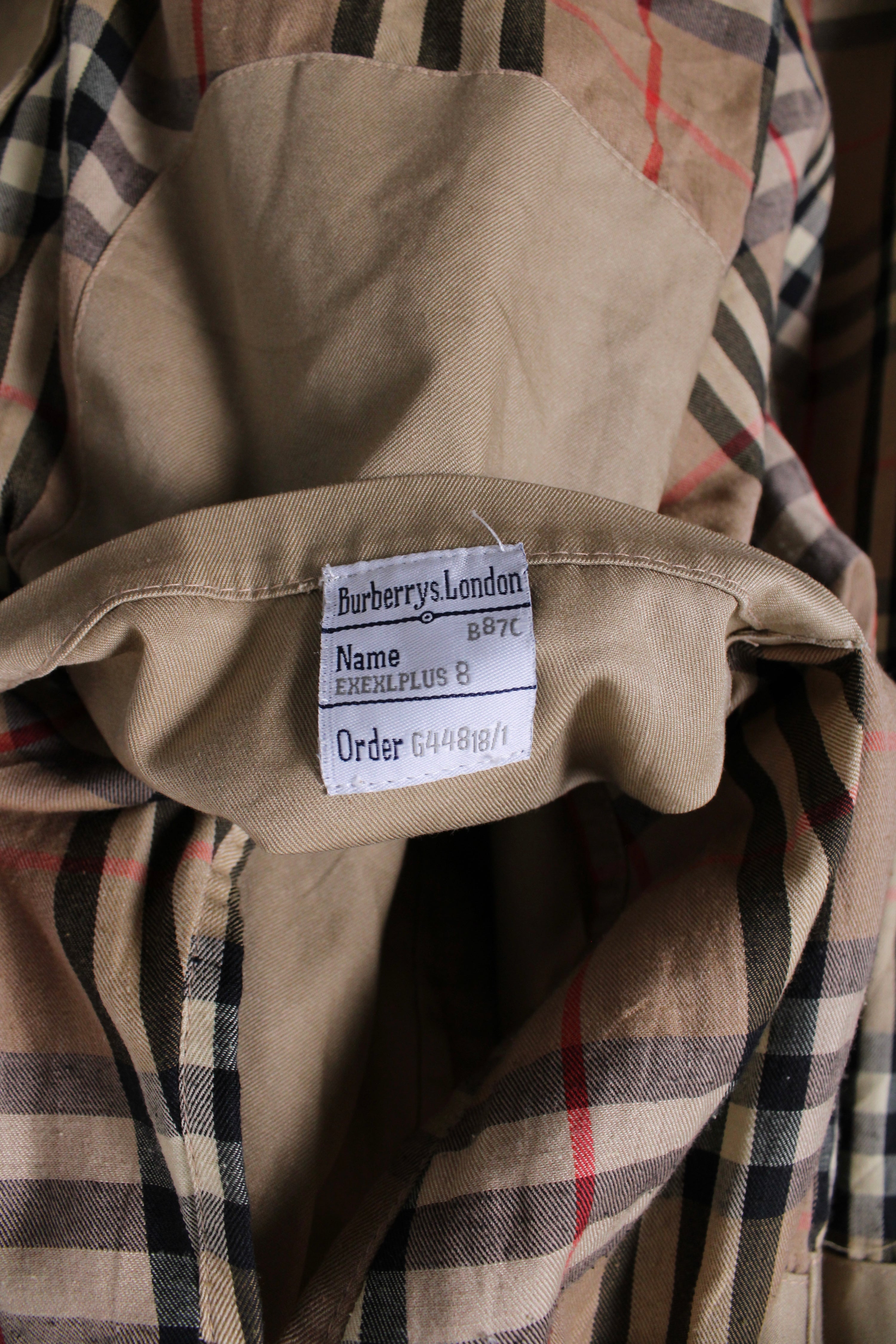 BURBERRY VINTAGE TRENCH COAT DOUBLE BREAST BEIGE - XXL