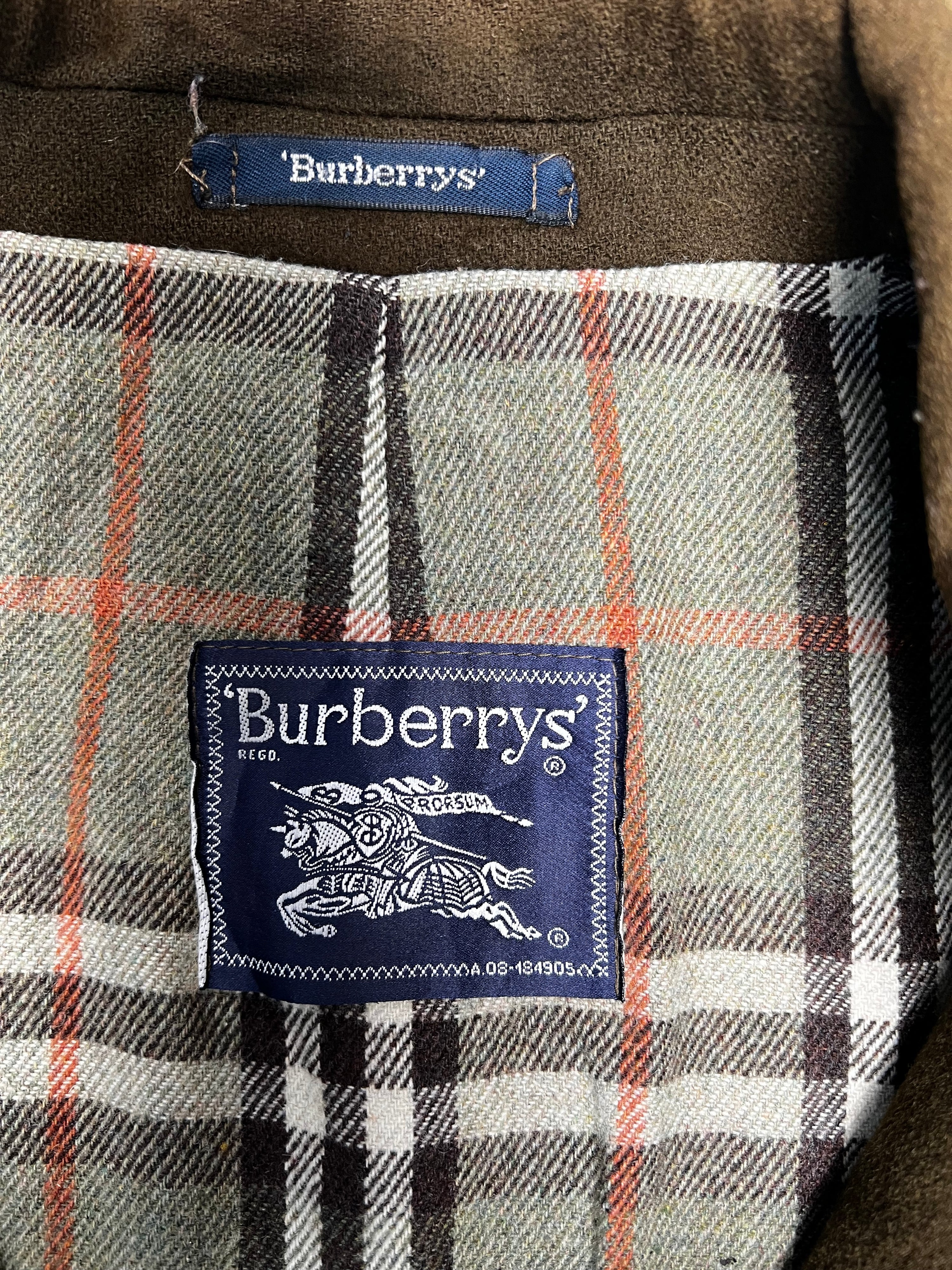 BURBERRY VINTAGE WOOL COAT BROWN - L/XL