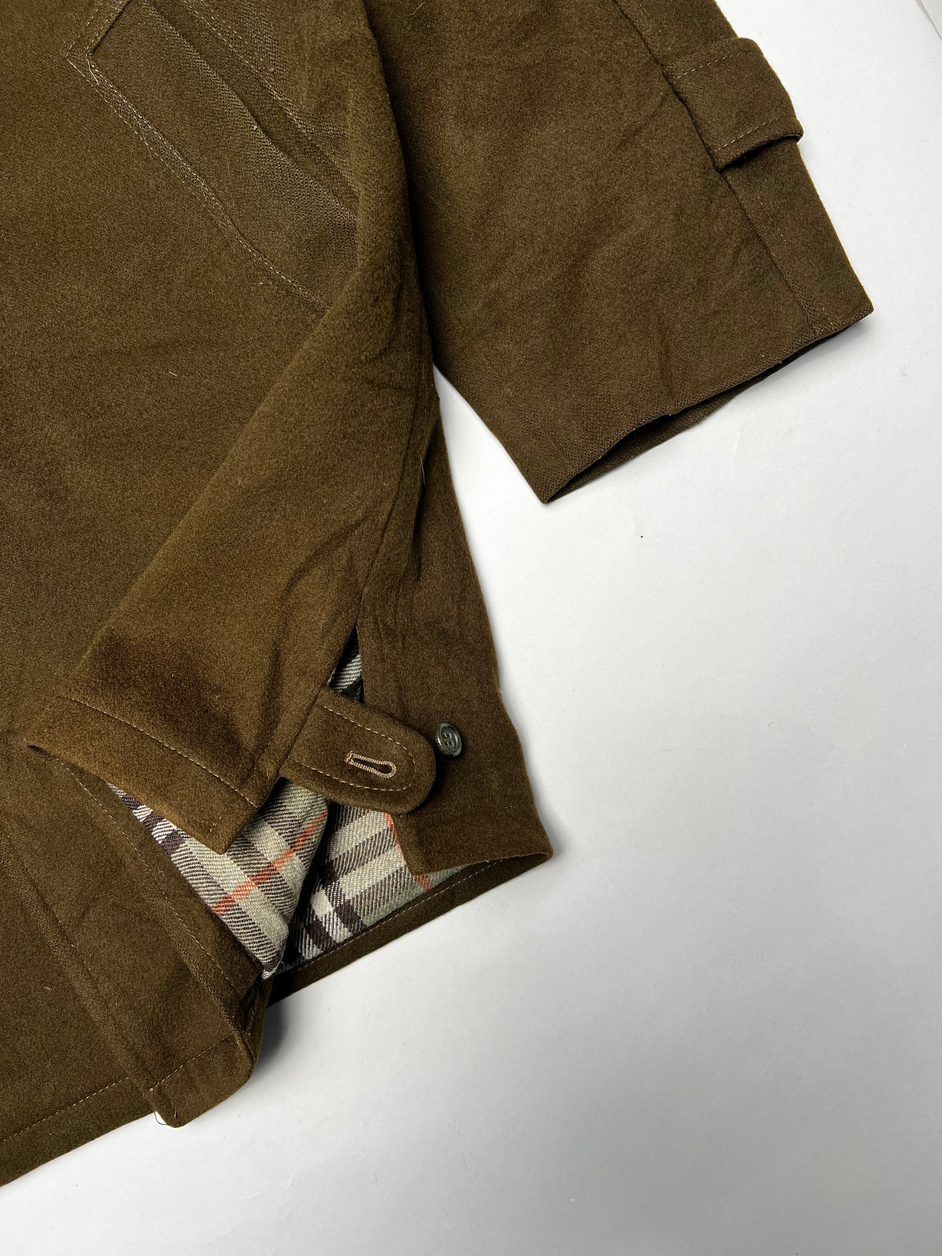 BURBERRY VINTAGE WOOL COAT BROWN - L/XL