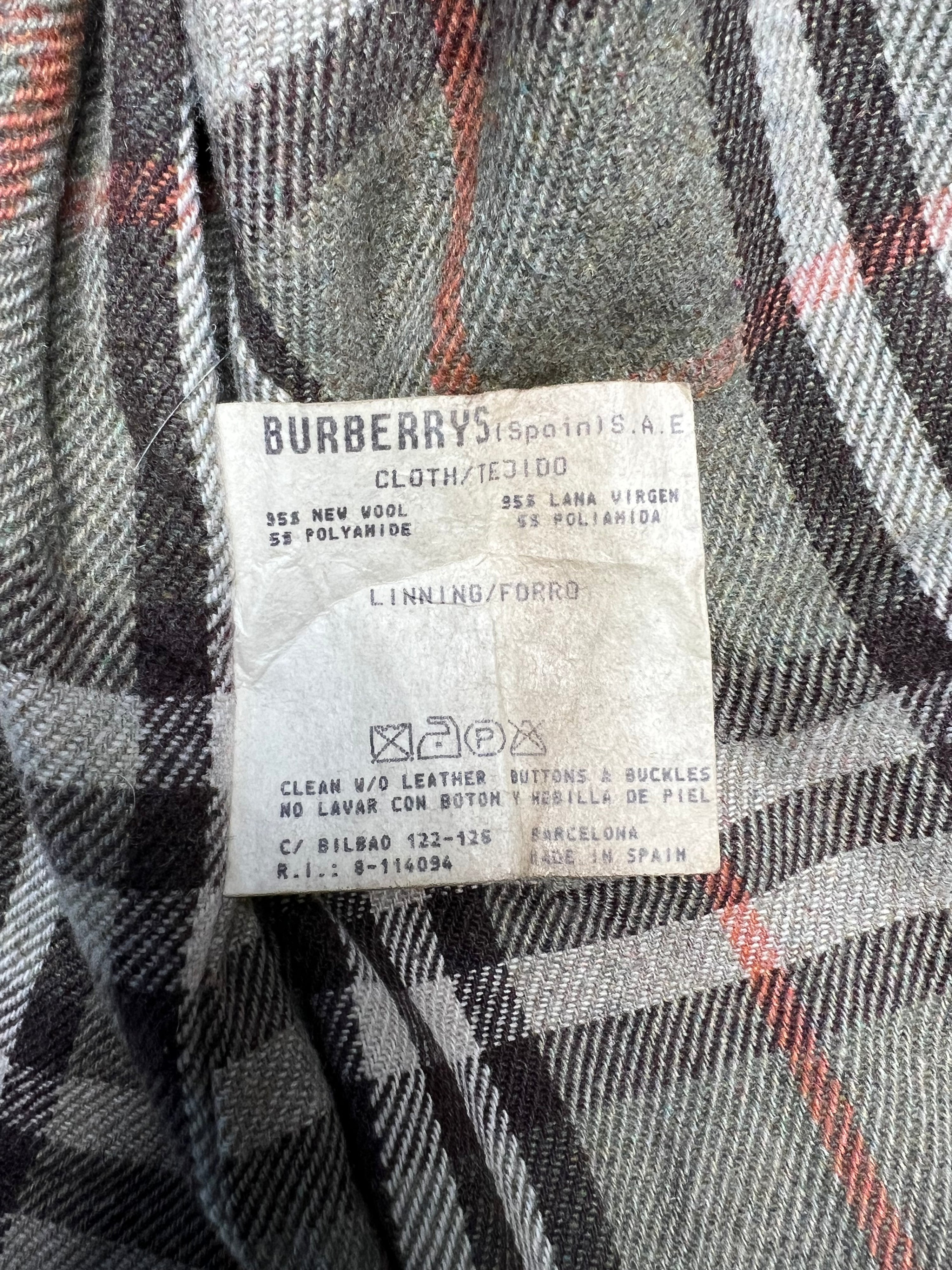 BURBERRY VINTAGE WOOL COAT BROWN - L/XL