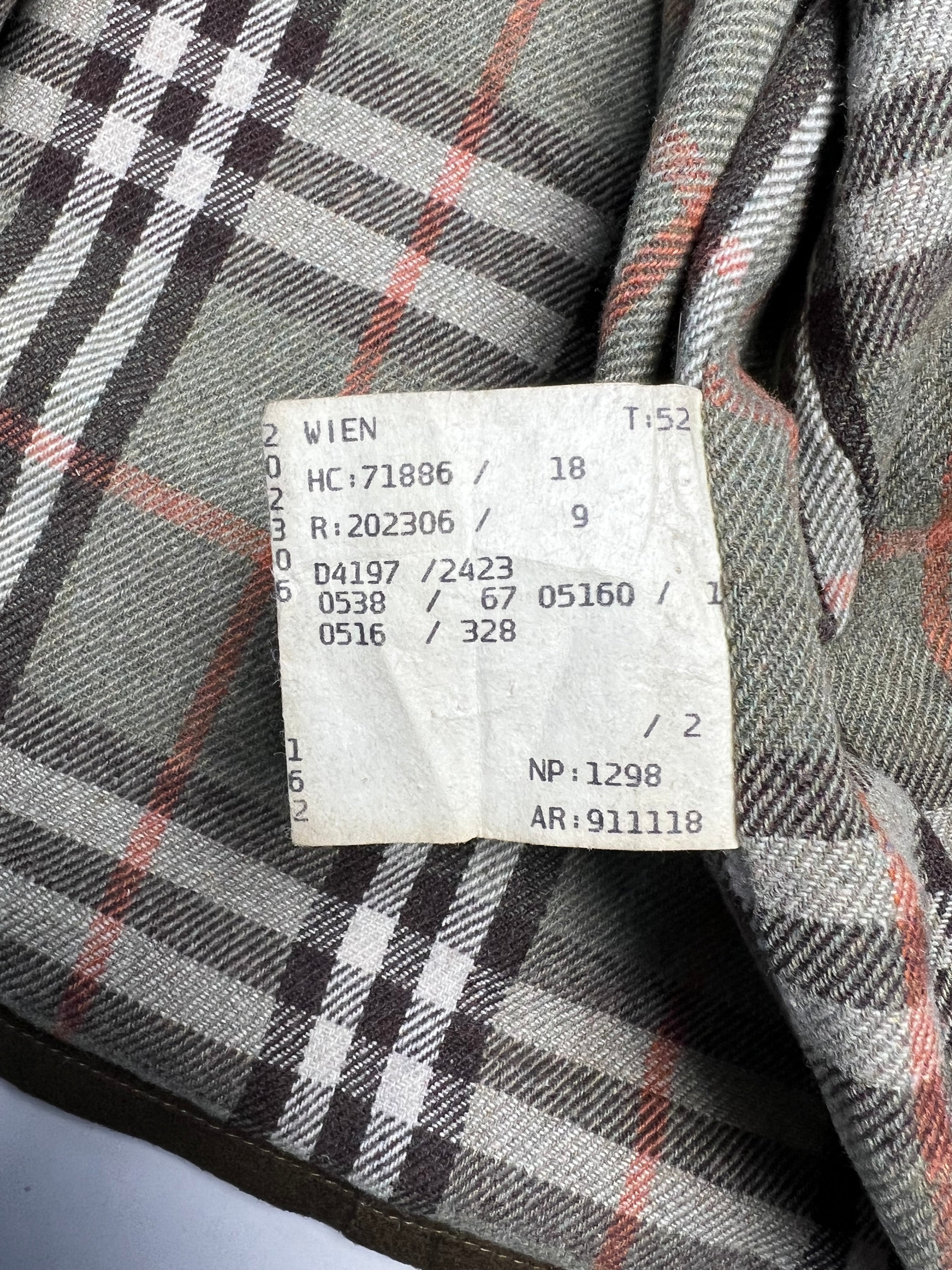 BURBERRY VINTAGE WOOL COAT BROWN - L/XL