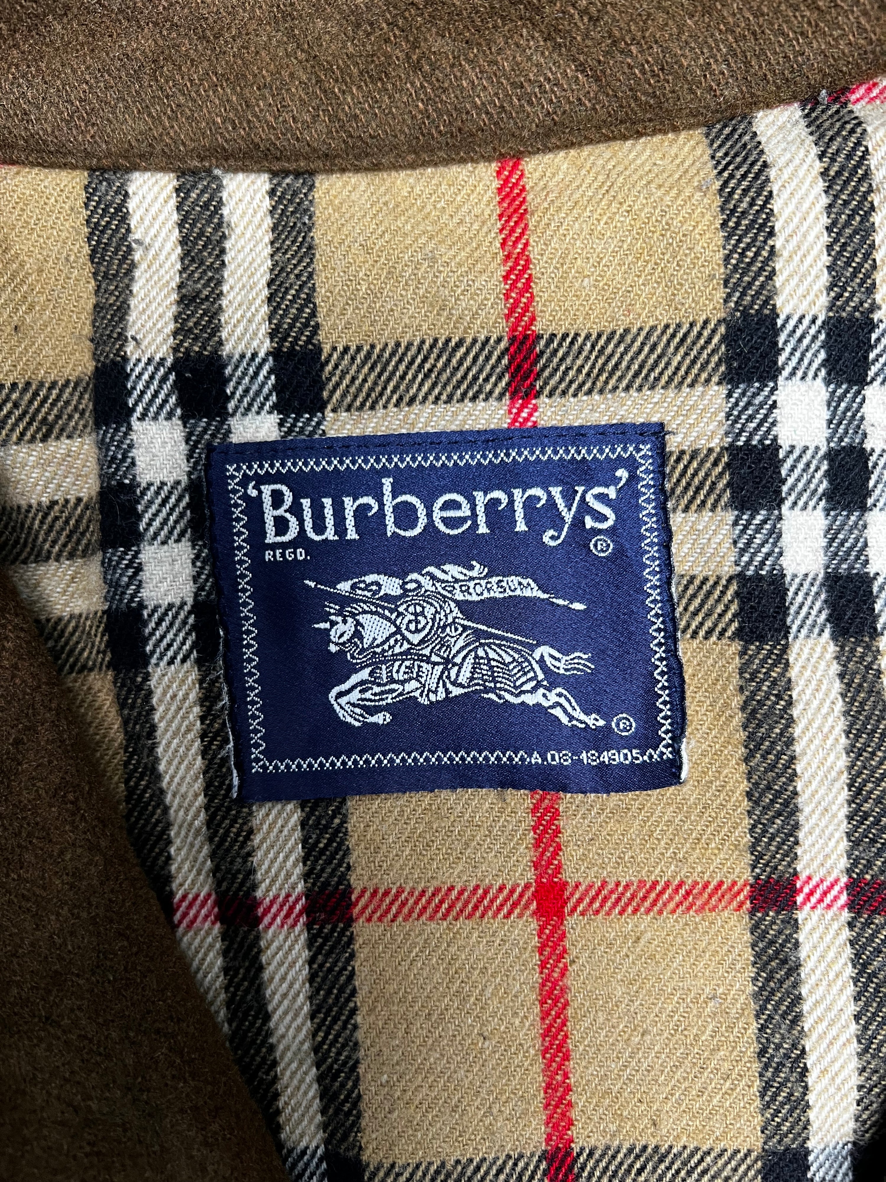 BURBERRY VINTAGE WOOL BOMBER BROWN - L/XL
