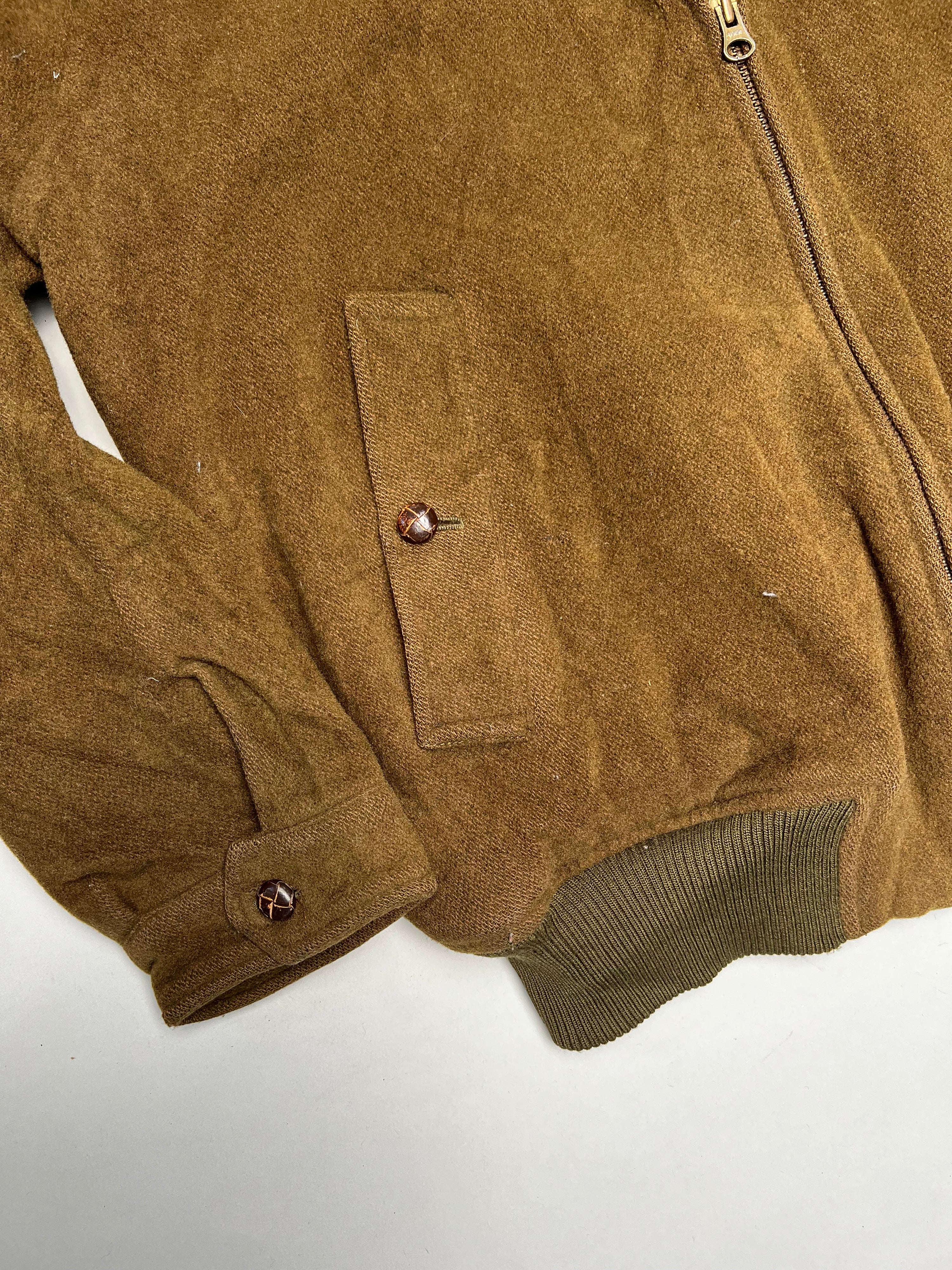 BURBERRY VINTAGE WOOL BOMBER BROWN - L/XL
