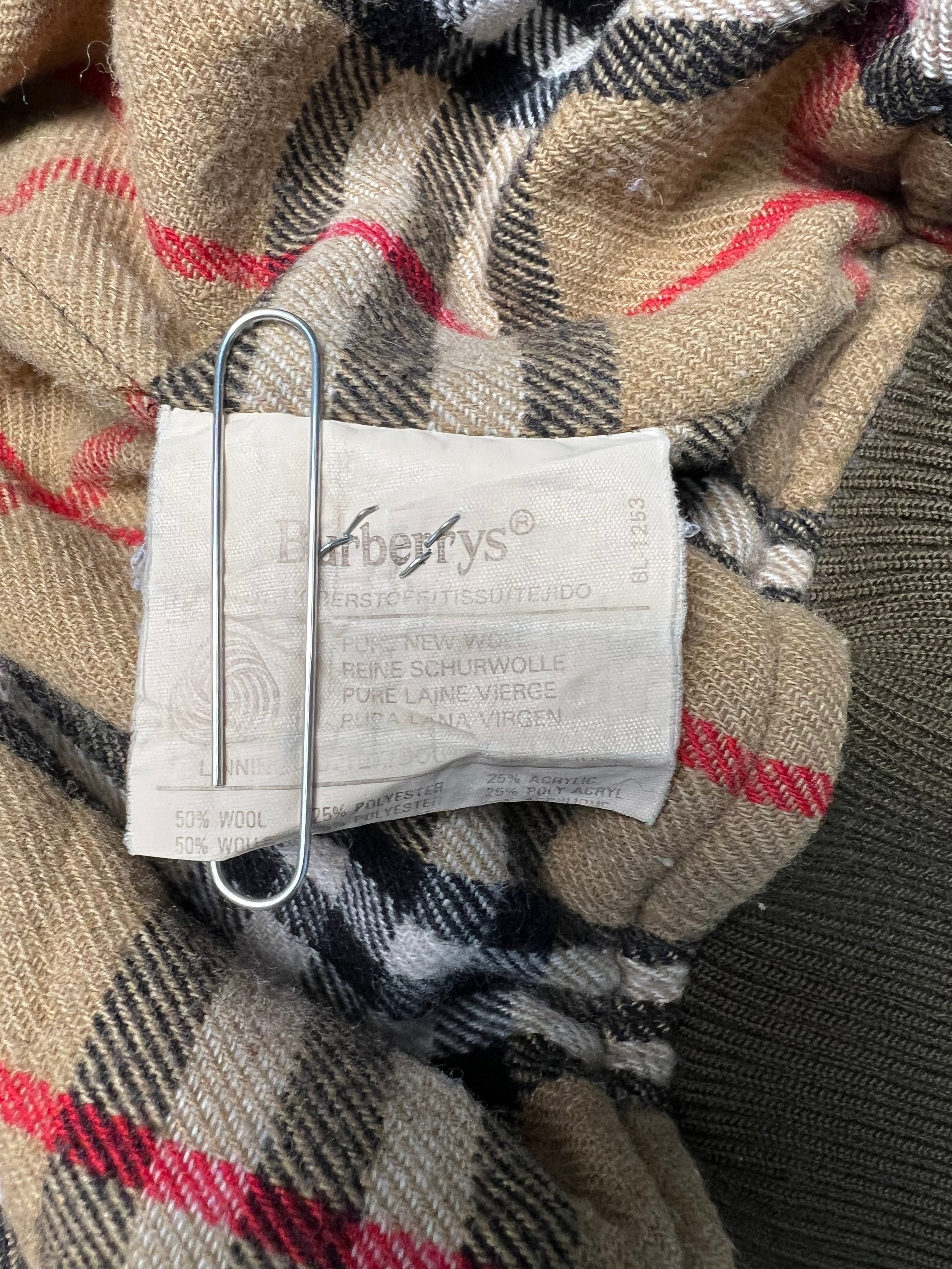 BURBERRY VINTAGE WOOL BOMBER BROWN - L/XL
