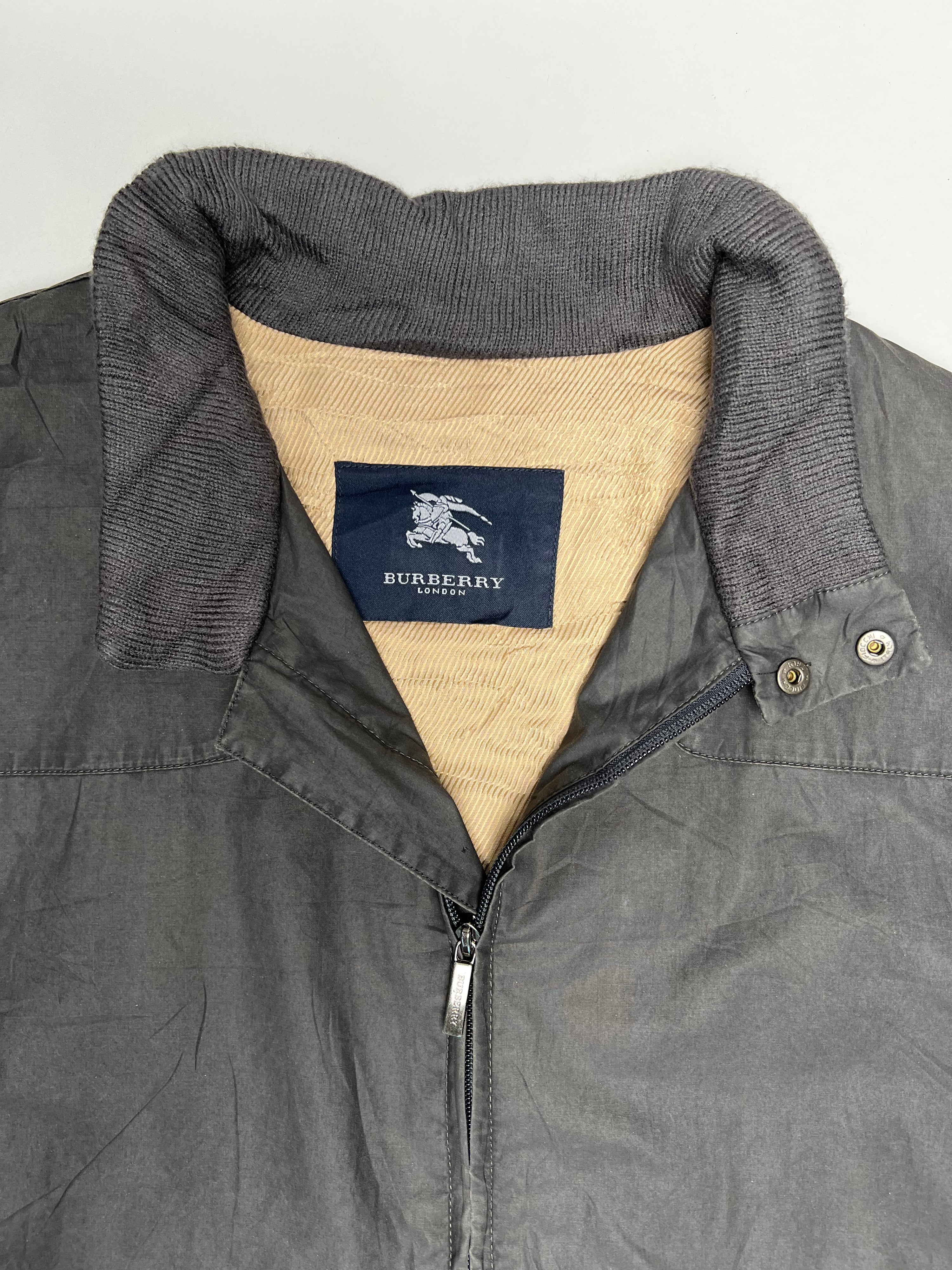 BURBERRY VINTAGE JACKET WITH COATING GRAY - L/XL
