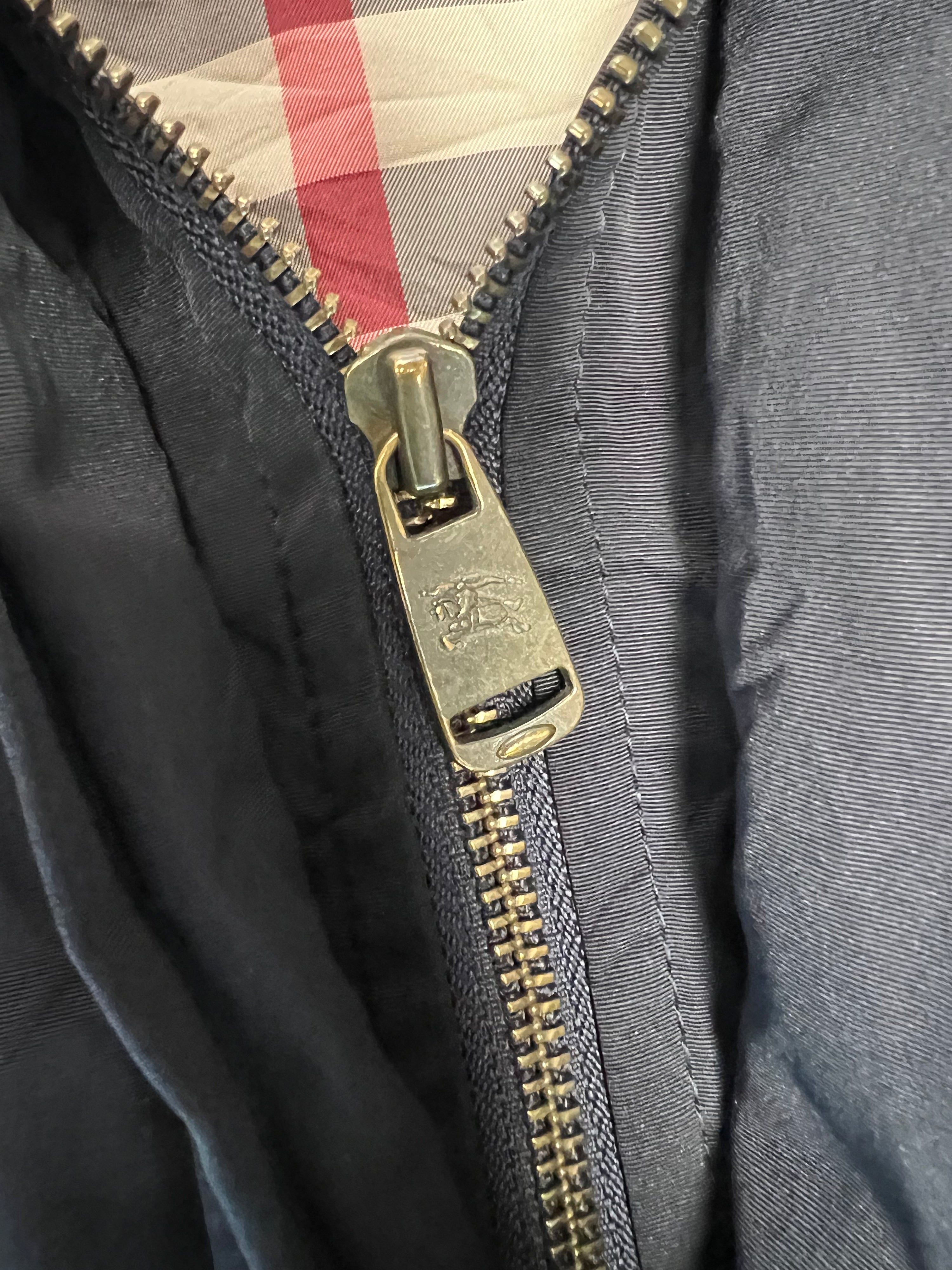 BURBERRY VINTAGE HEAVY NYLON JACKET BLUE - XL/XXL