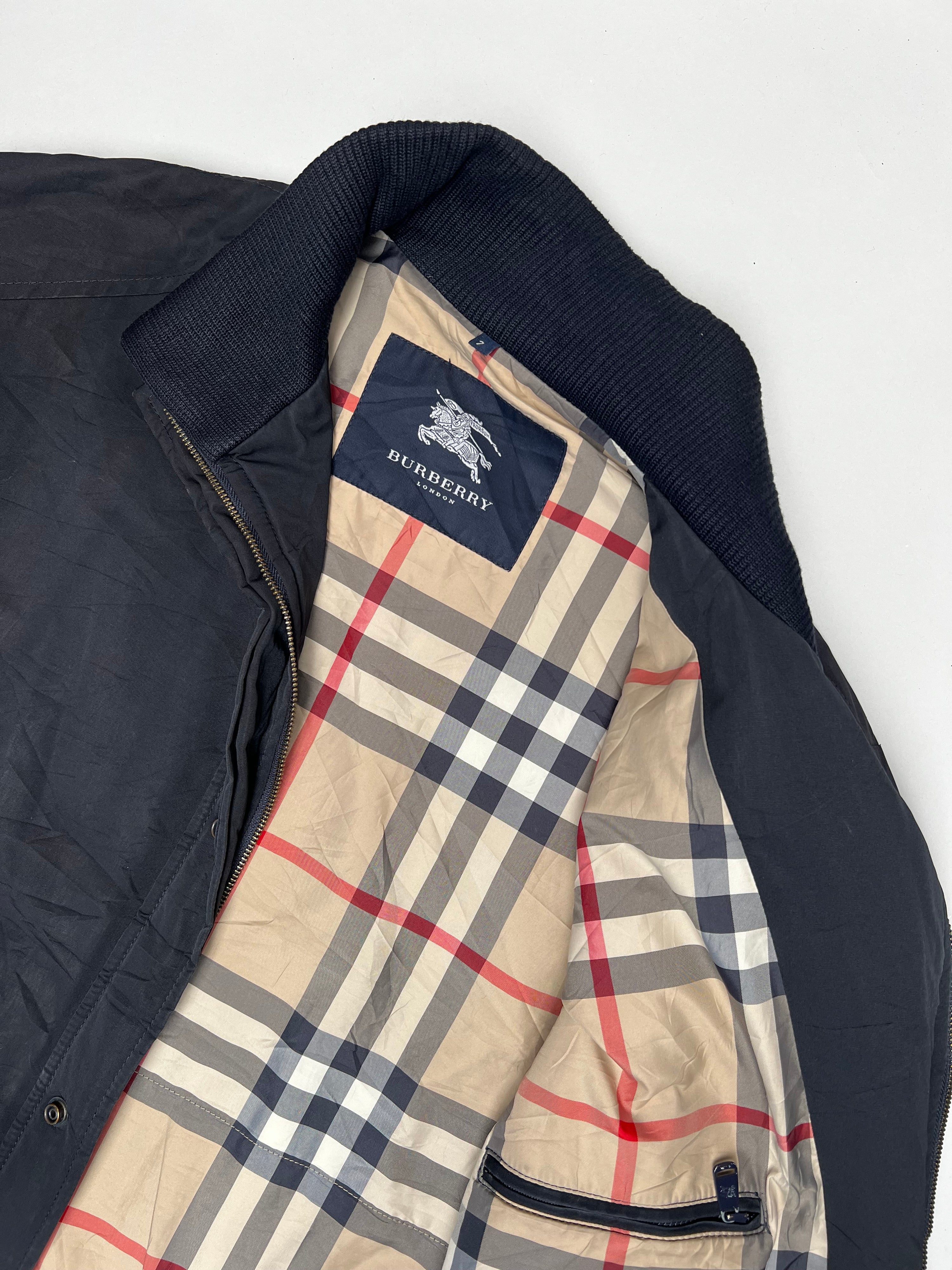 BURBERRY VINTAGE HEAVY NYLON JACKET BLUE - XL/XXL