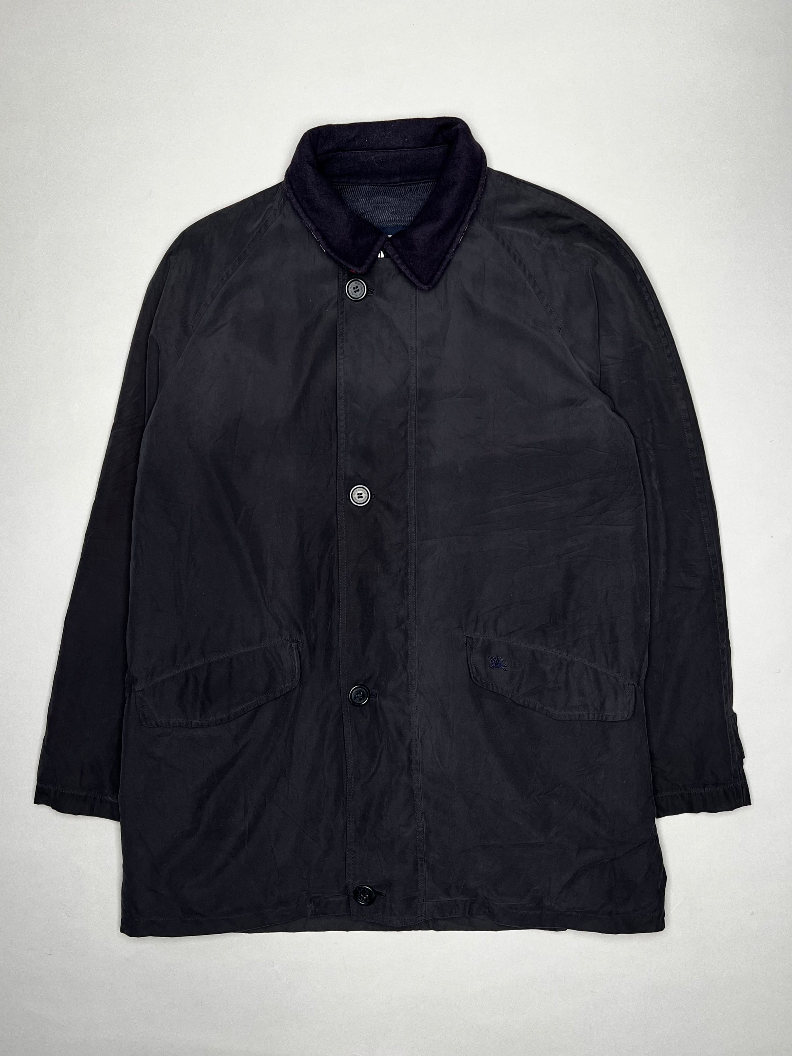 BURBERRY VINTAGE MID LENGTH COAT BLUE - M/L