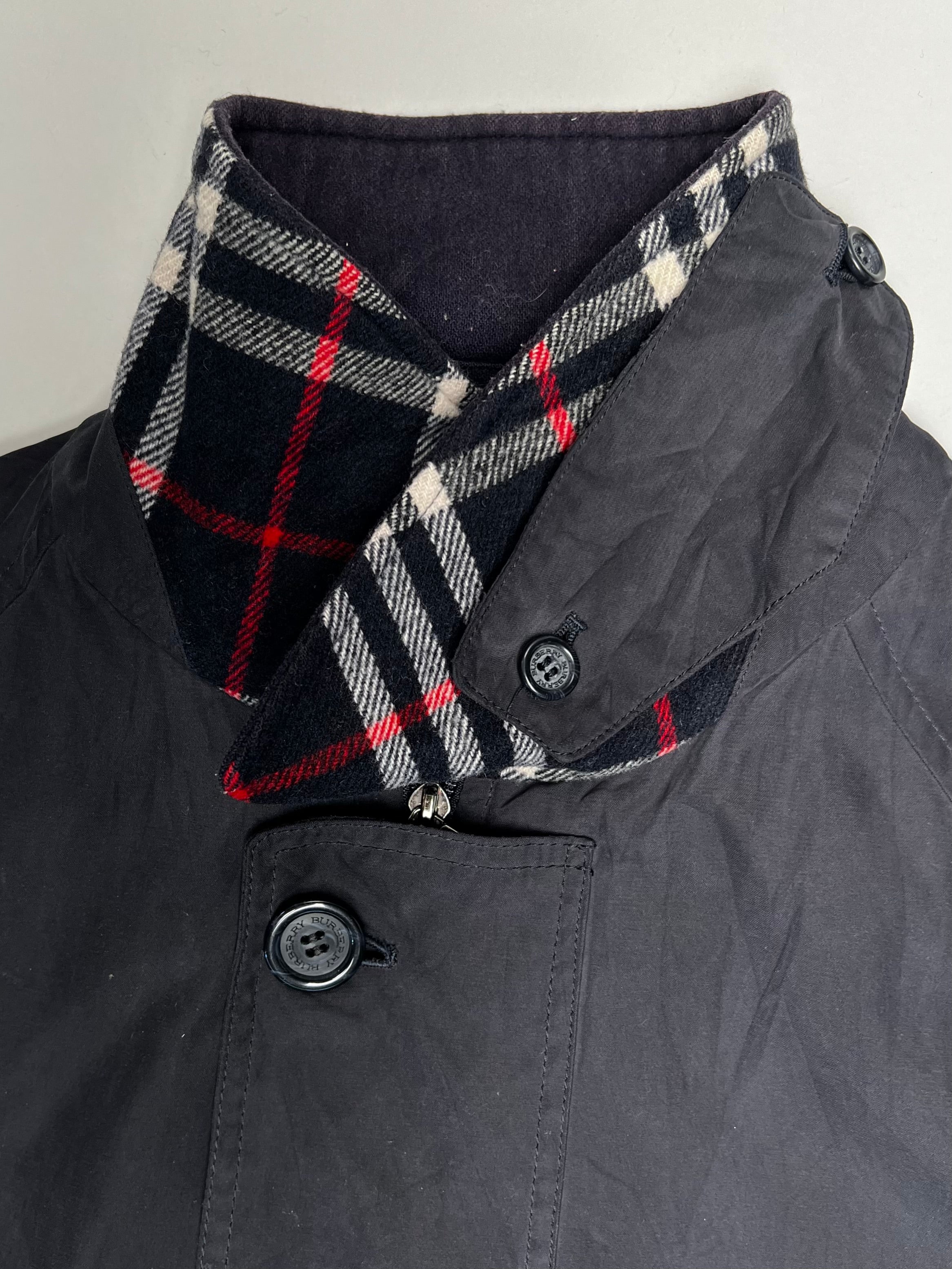 BURBERRY VINTAGE MID LENGTH COAT BLUE - M/L