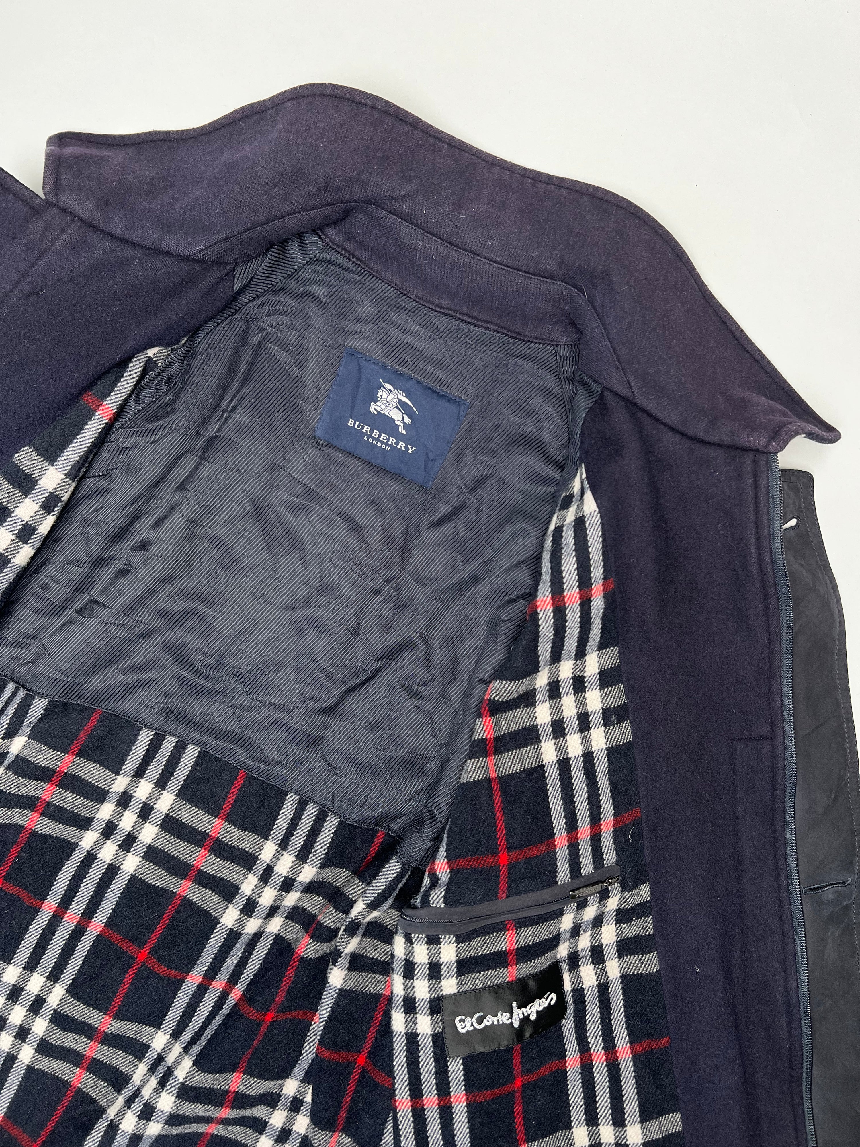 BURBERRY VINTAGE MID LENGTH COAT BLUE - M/L