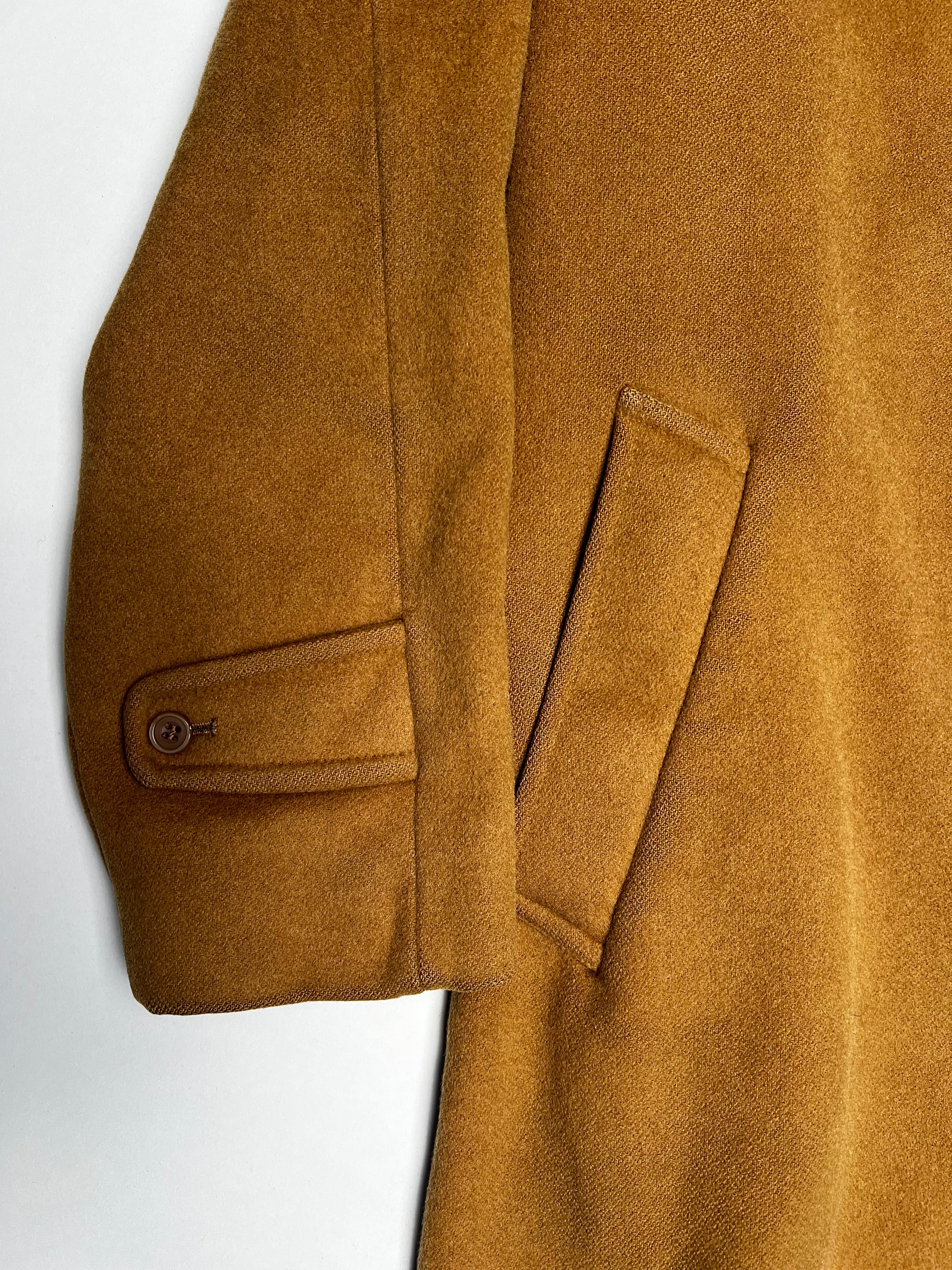 AQUASCUTUM VINTAGE WOOL CAMEL COAT - XL