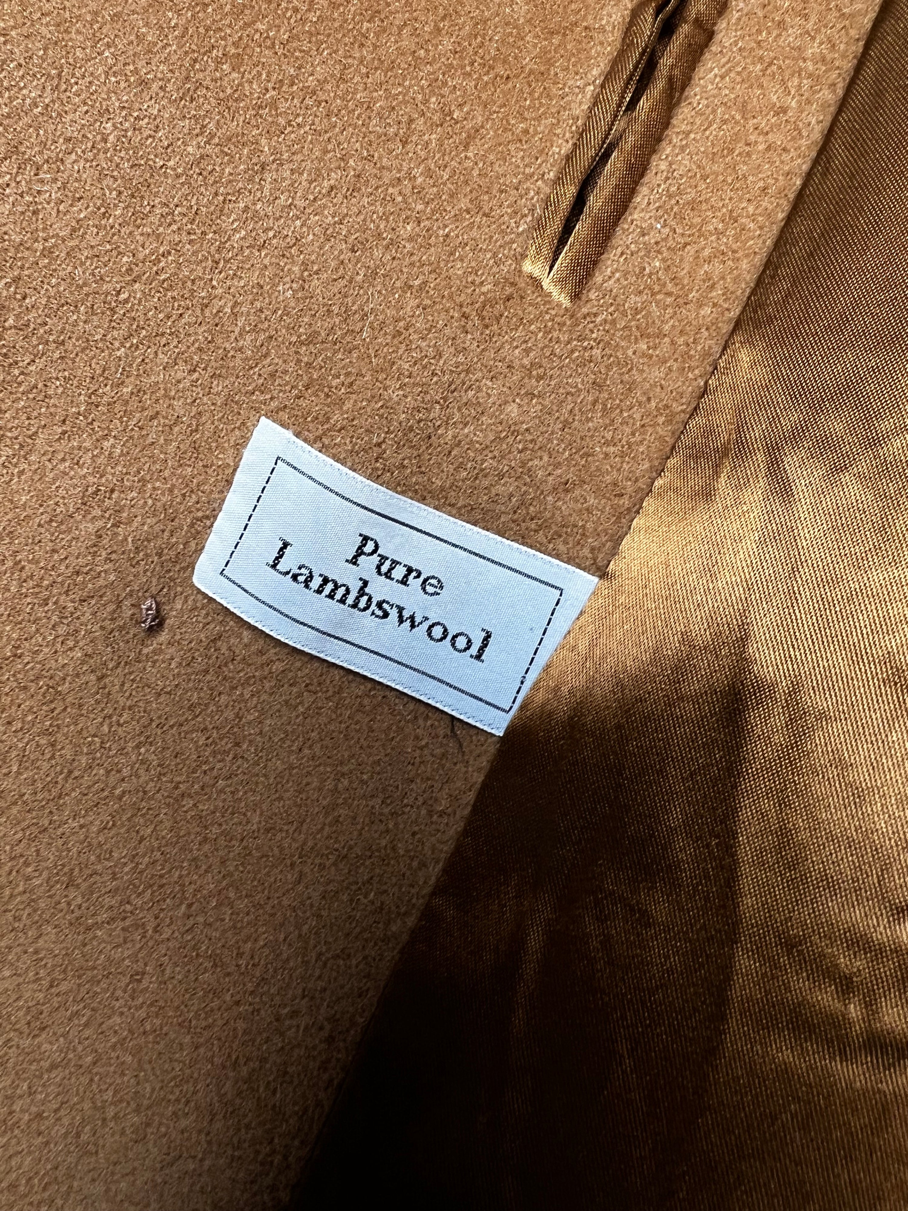 AQUASCUTUM VINTAGE WOOL CAMEL COAT - XL
