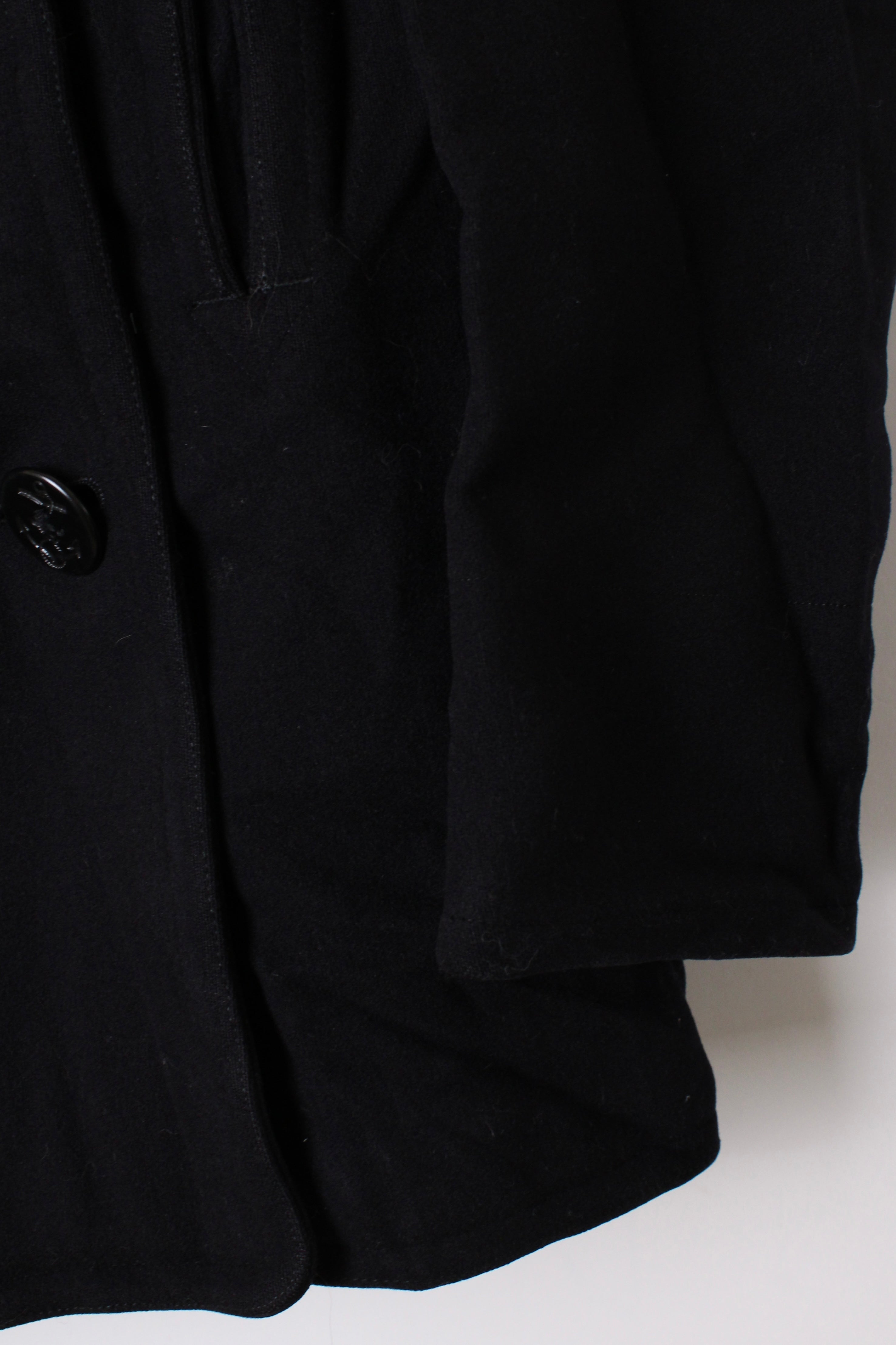 US NAVY VINTAGE PEA COAT NAVY BLUE - S/M