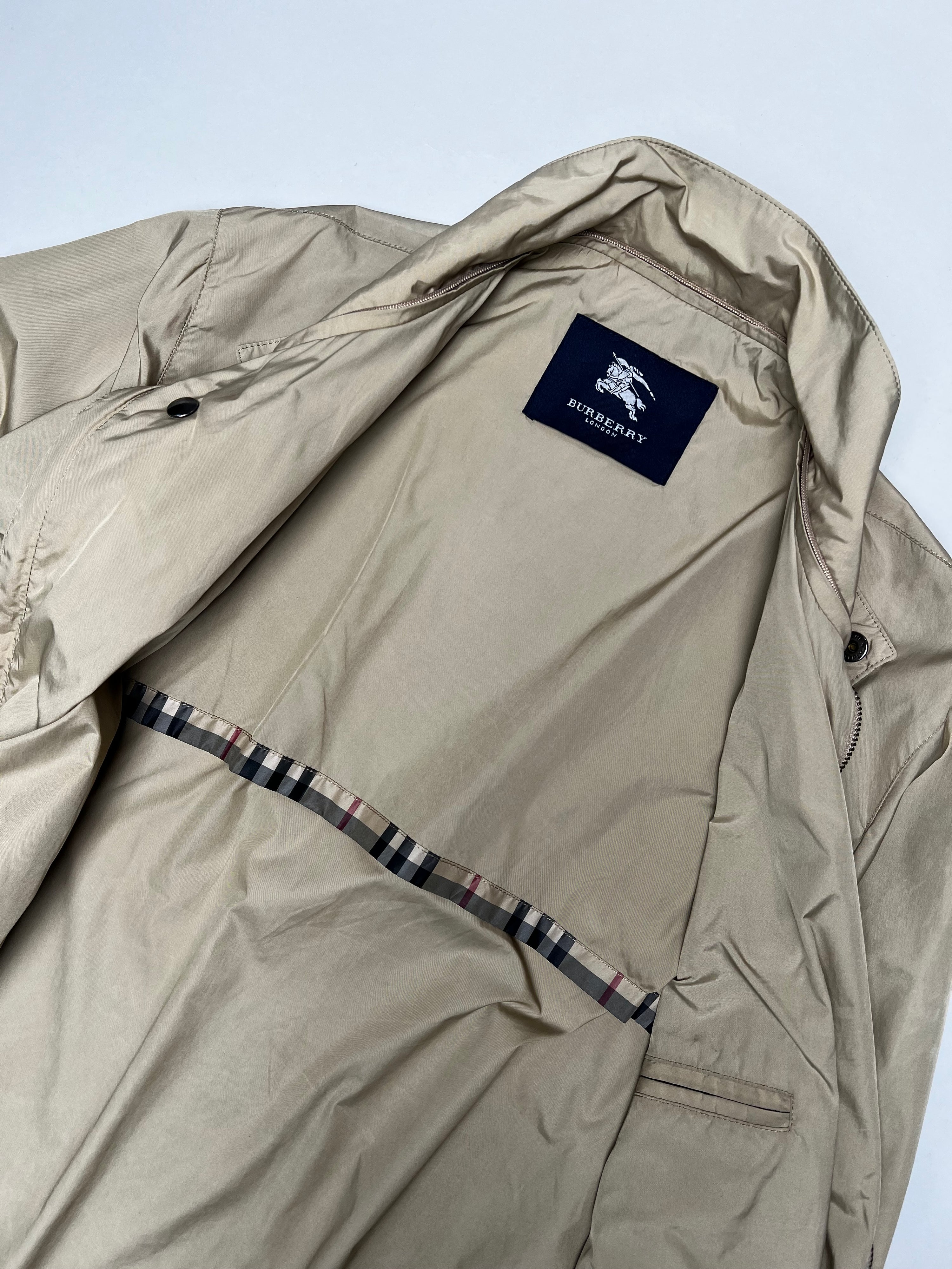 BURBERRY TRENCH COAT WINDBREAKER BEIGE - L/XL