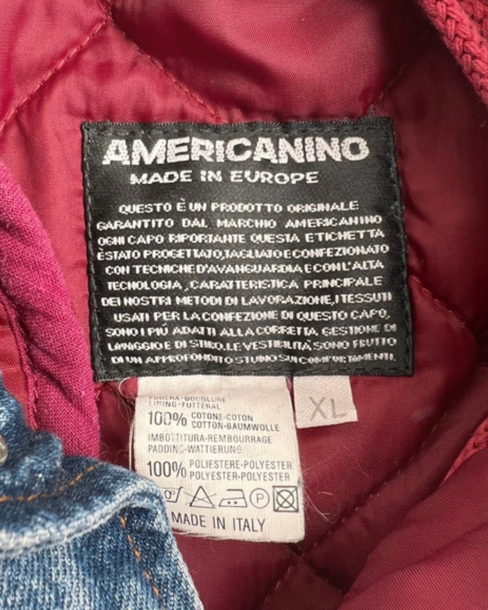 AMERICANINO DENIM JACKET WITH LINER - XL