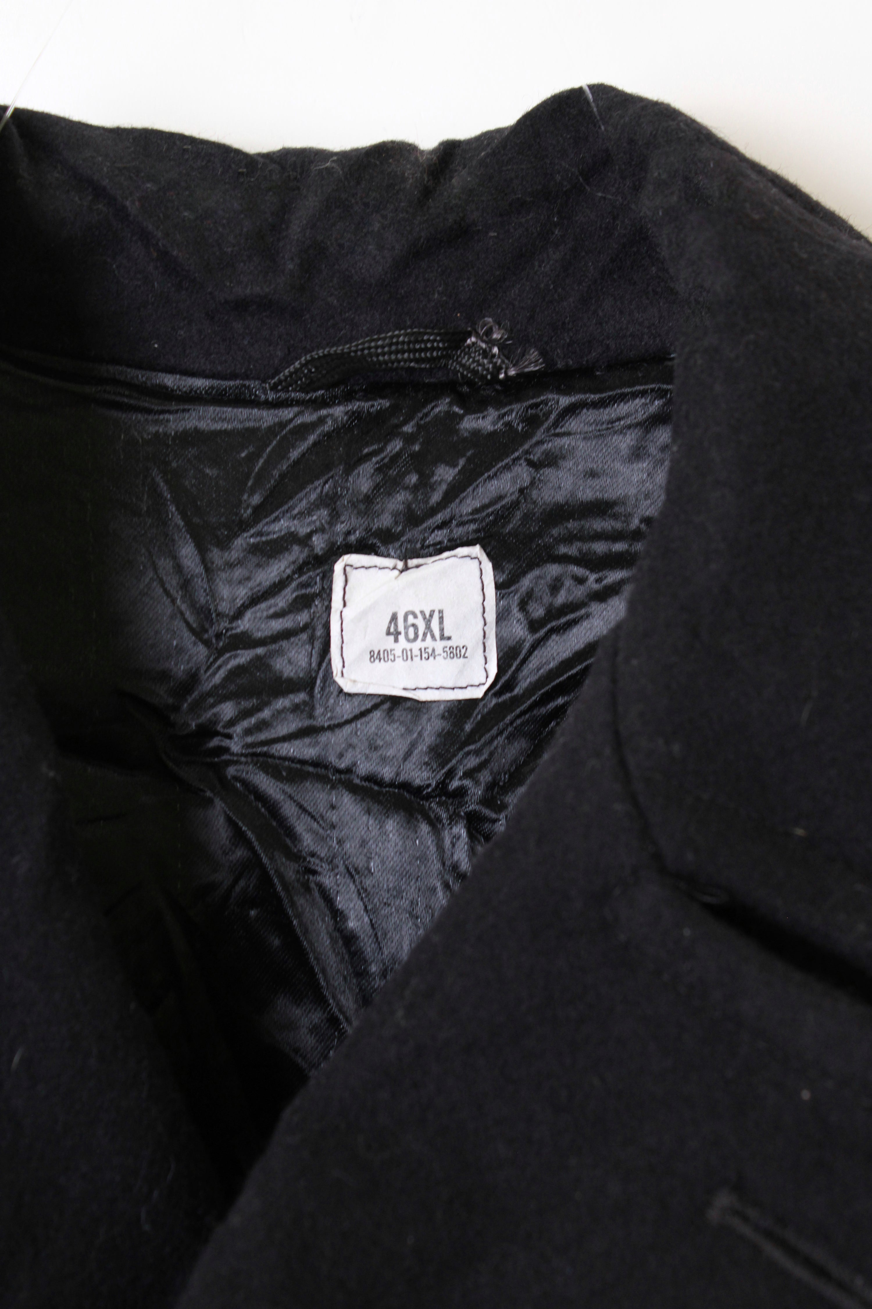 US NAVY VINTAGE PEA COAT NAVY BLUE - XL