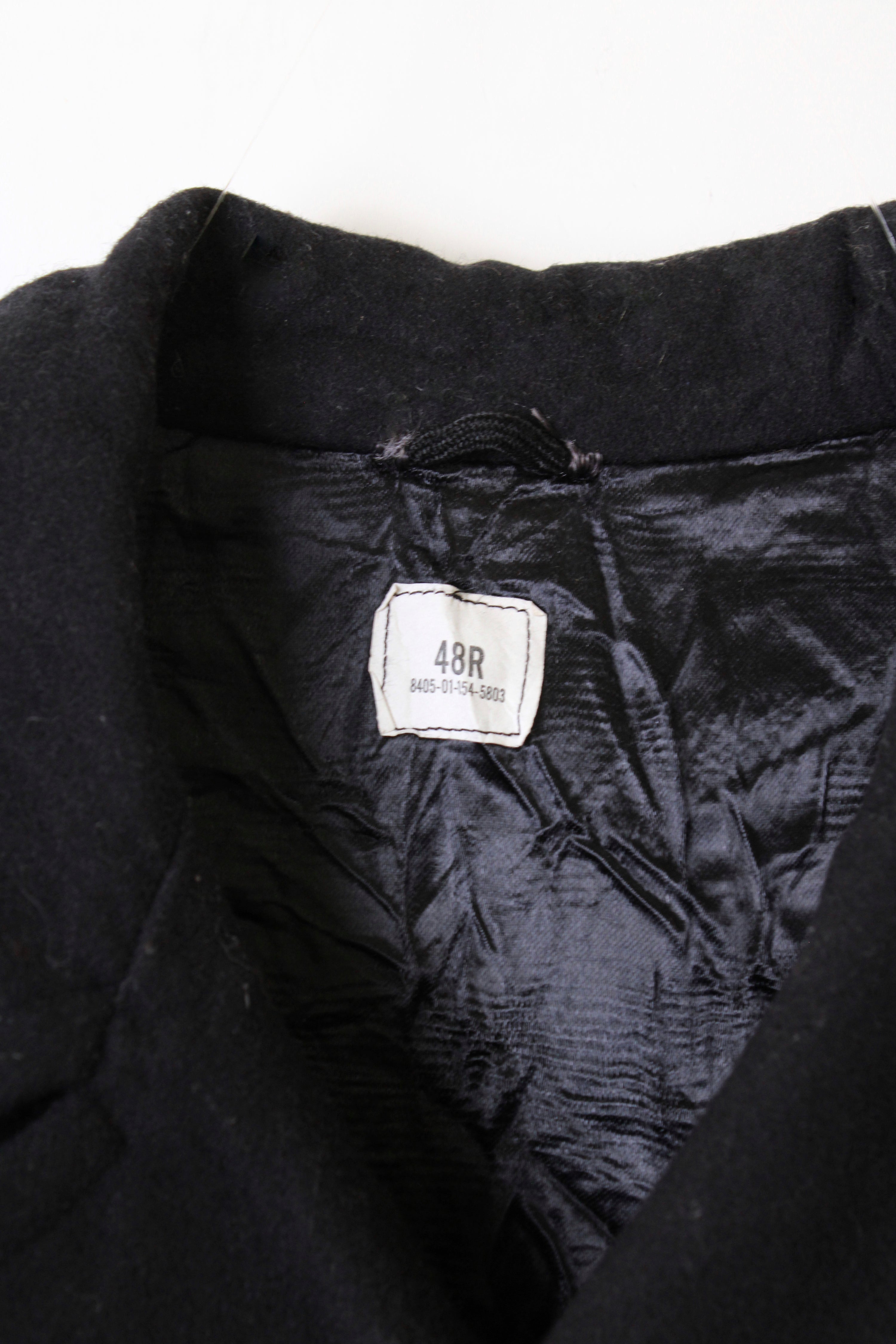 US NAVY VINTAGE PEA COAT NAVY BLUE - L/XL