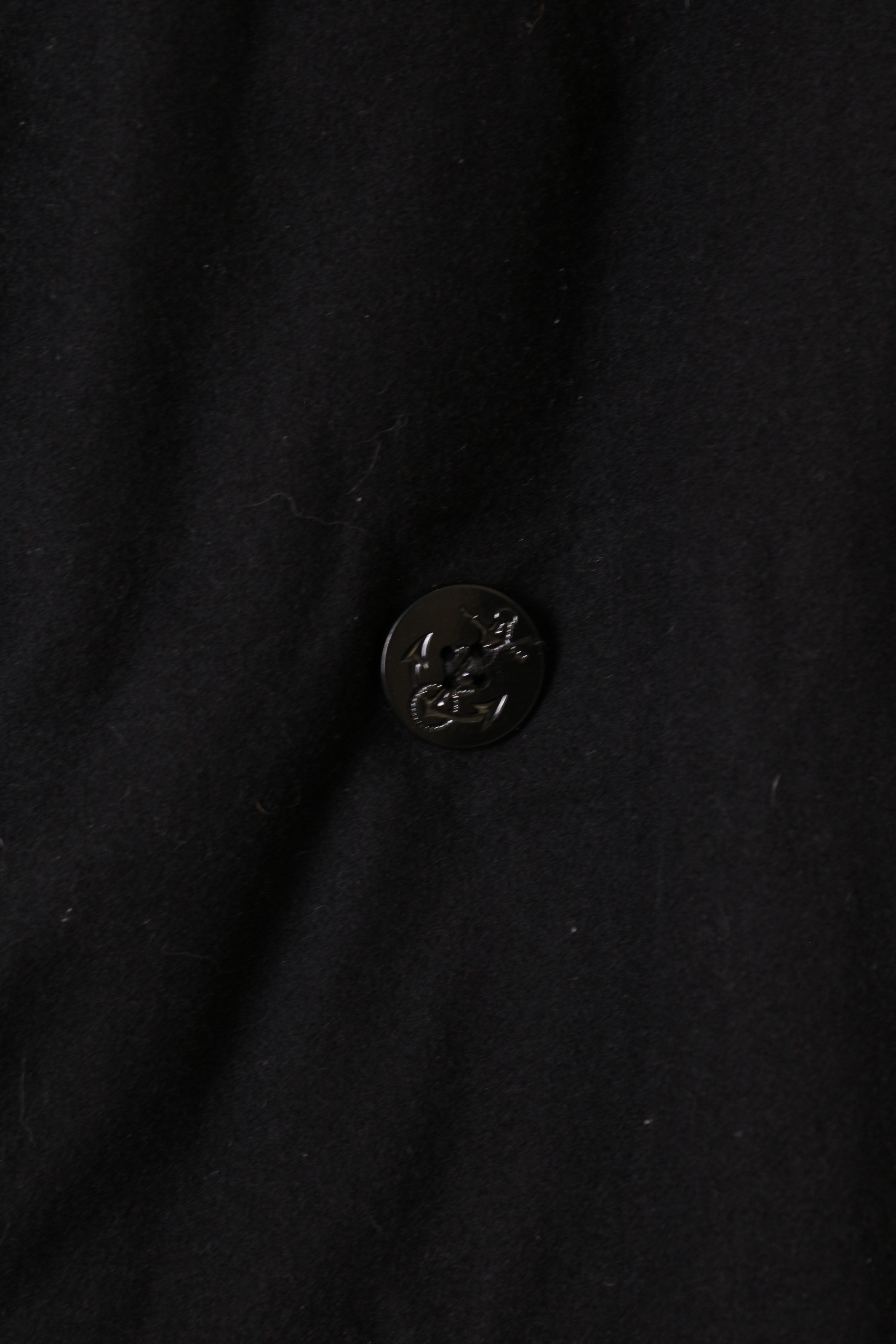 US NAVY VINTAGE PEA COAT NAVY BLUE - L/XL