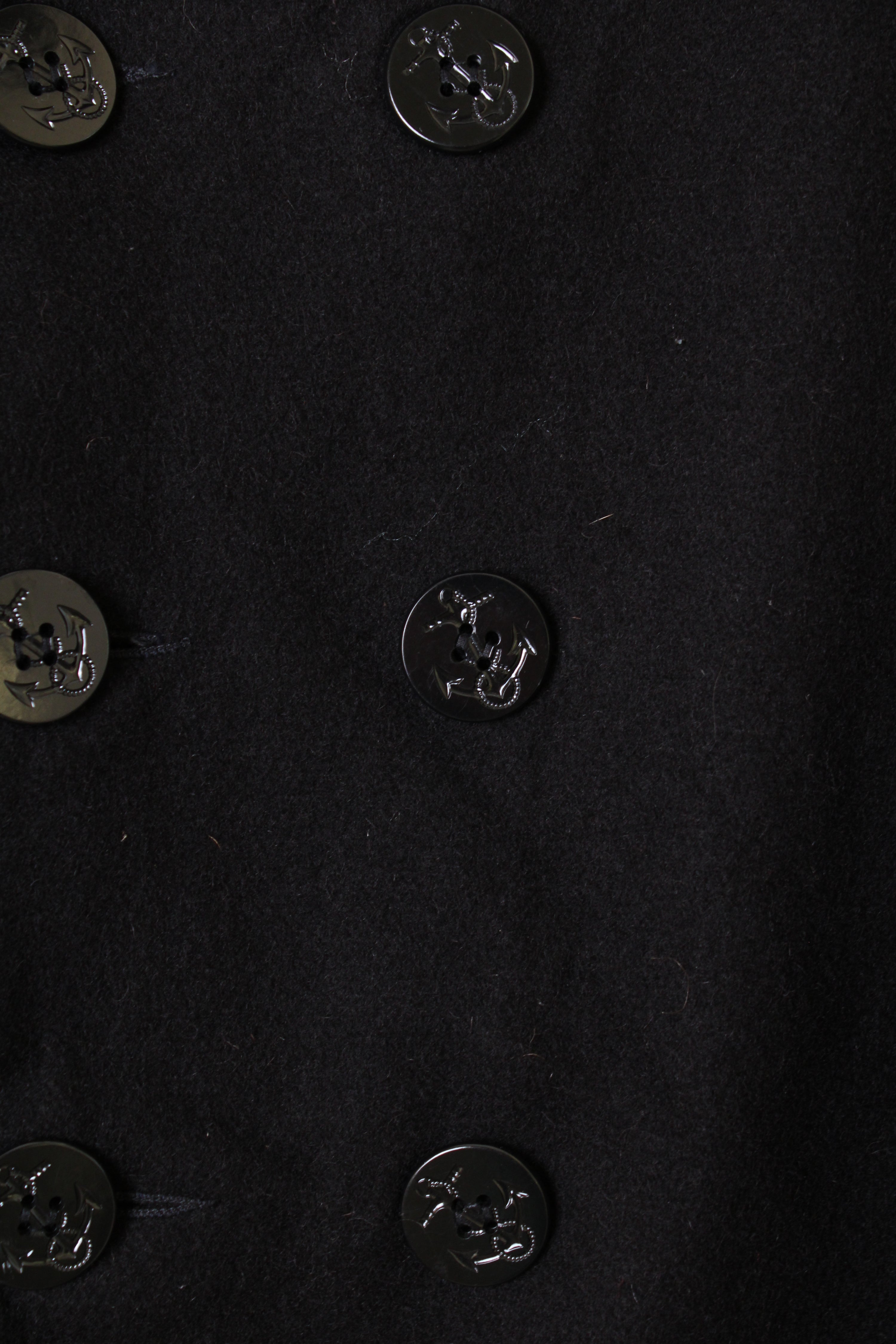 US NAVY VINTAGE PEA COAT NAVY BLUE - L/XL