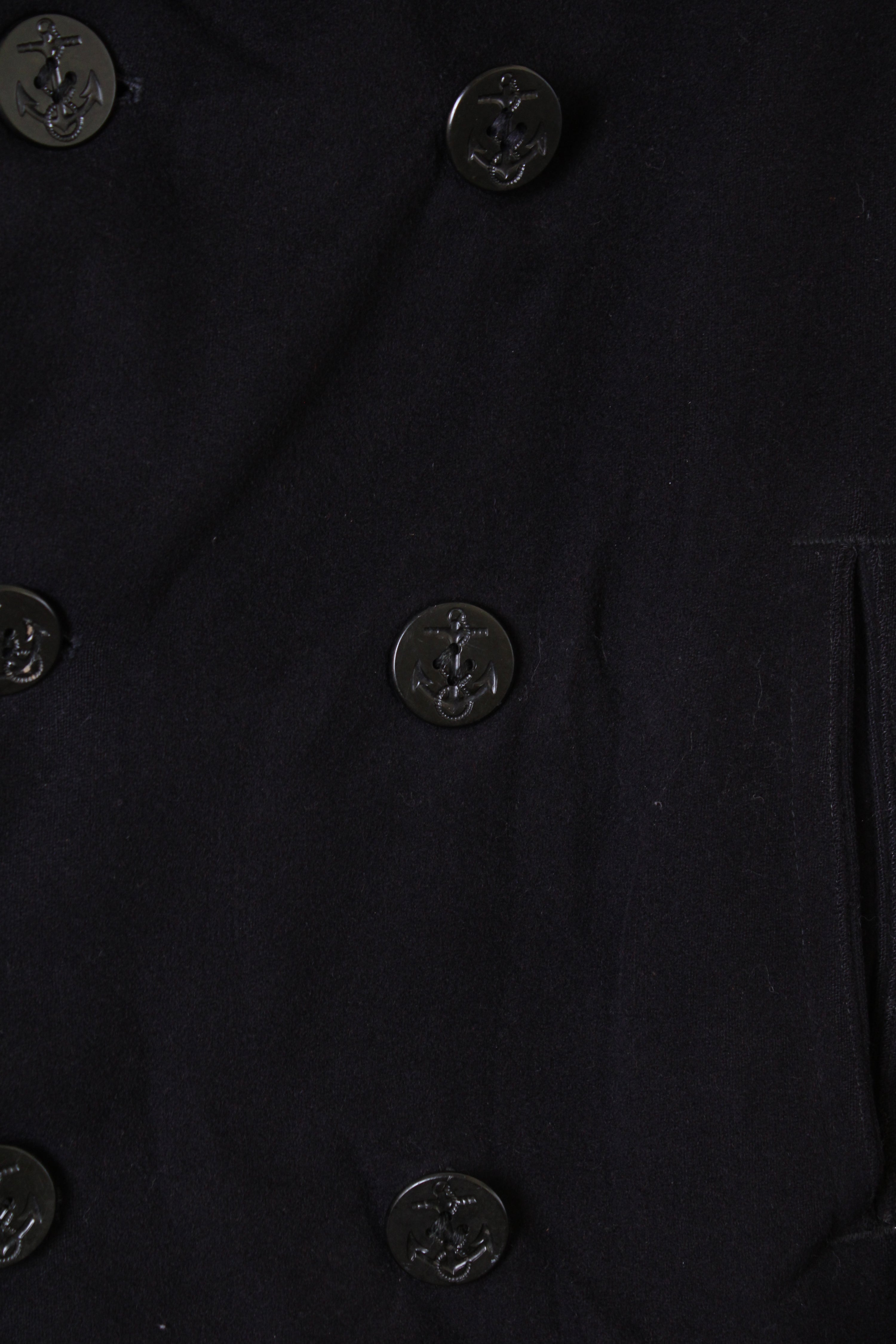 US NAVY VINTAGE PEA COAT NAVY BLUE - M/L