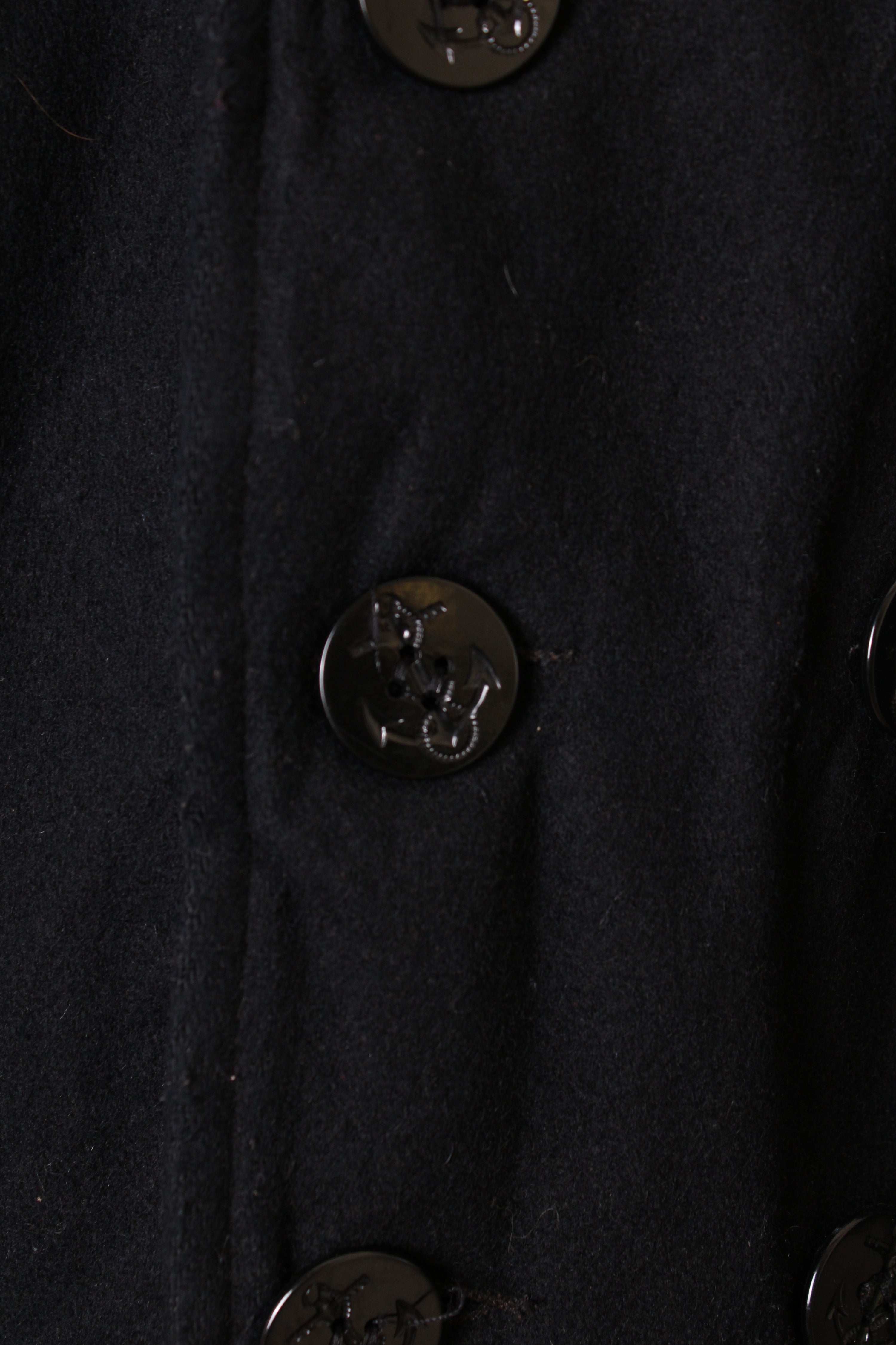 US NAVY VINTAGE SCHOTT PEA COAT NAVY BLUE - M/L