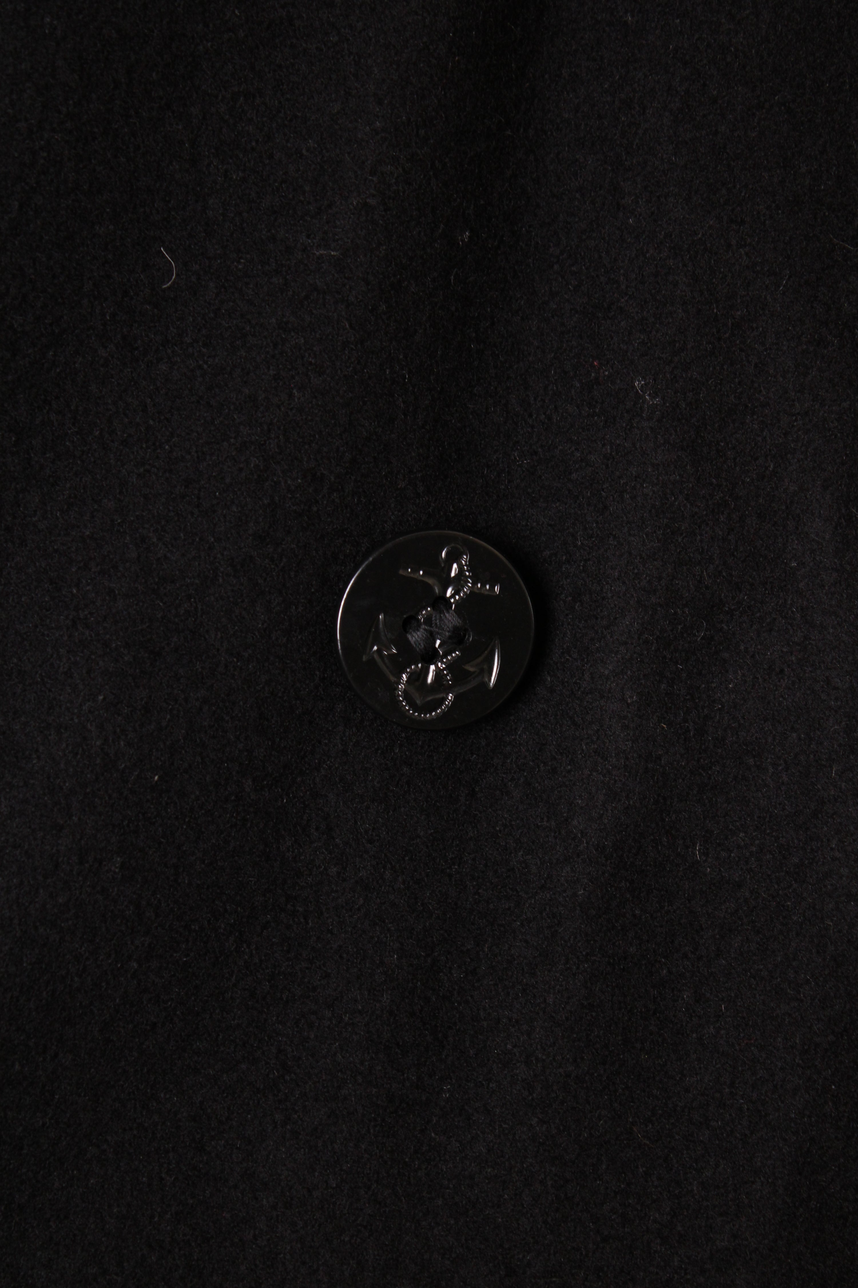 US NAVY VINTAGE SCHOTT PEA COAT NAVY BLUE - M/L