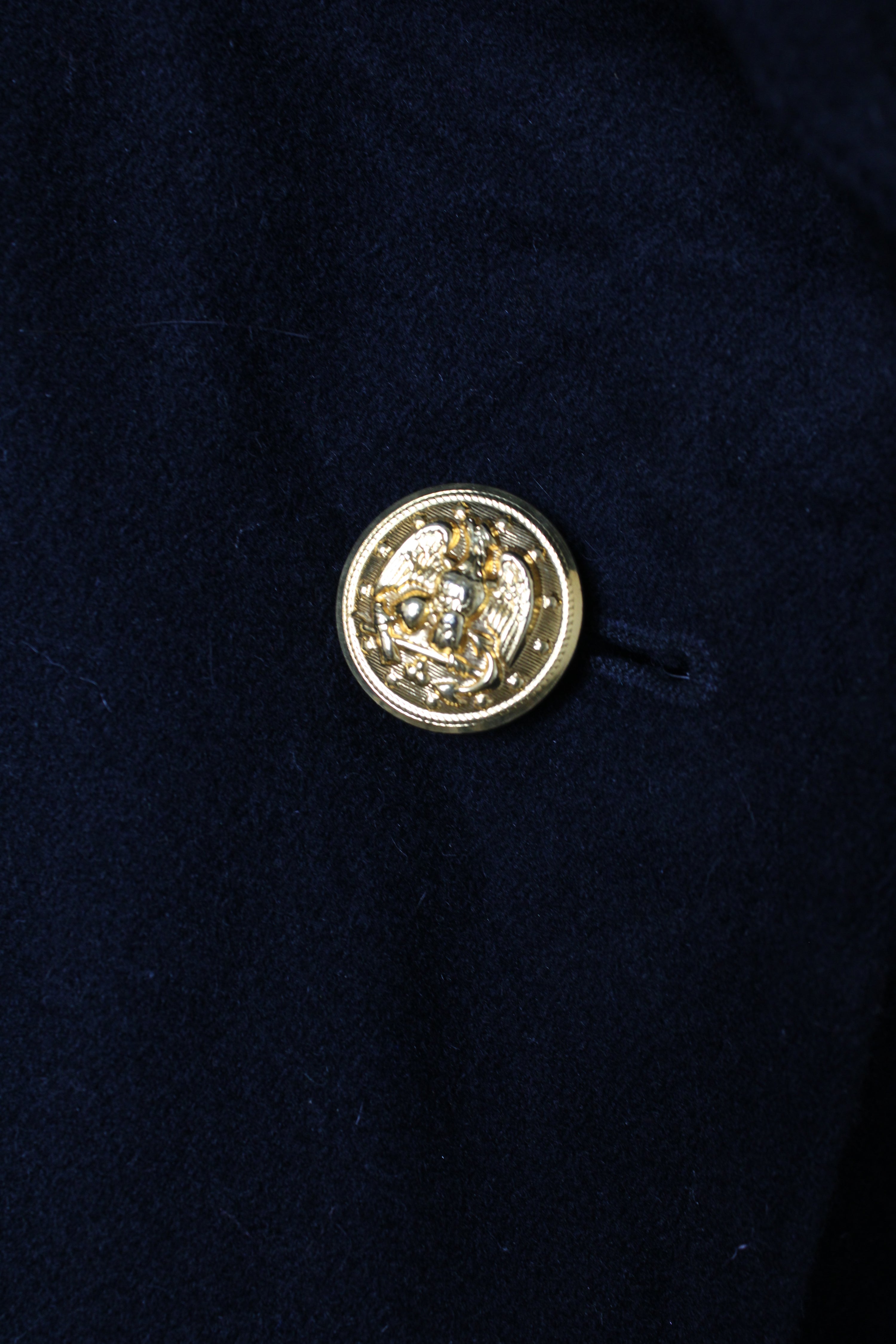 US NAVY VINTAGE PEA COAT BLACK - XS/S