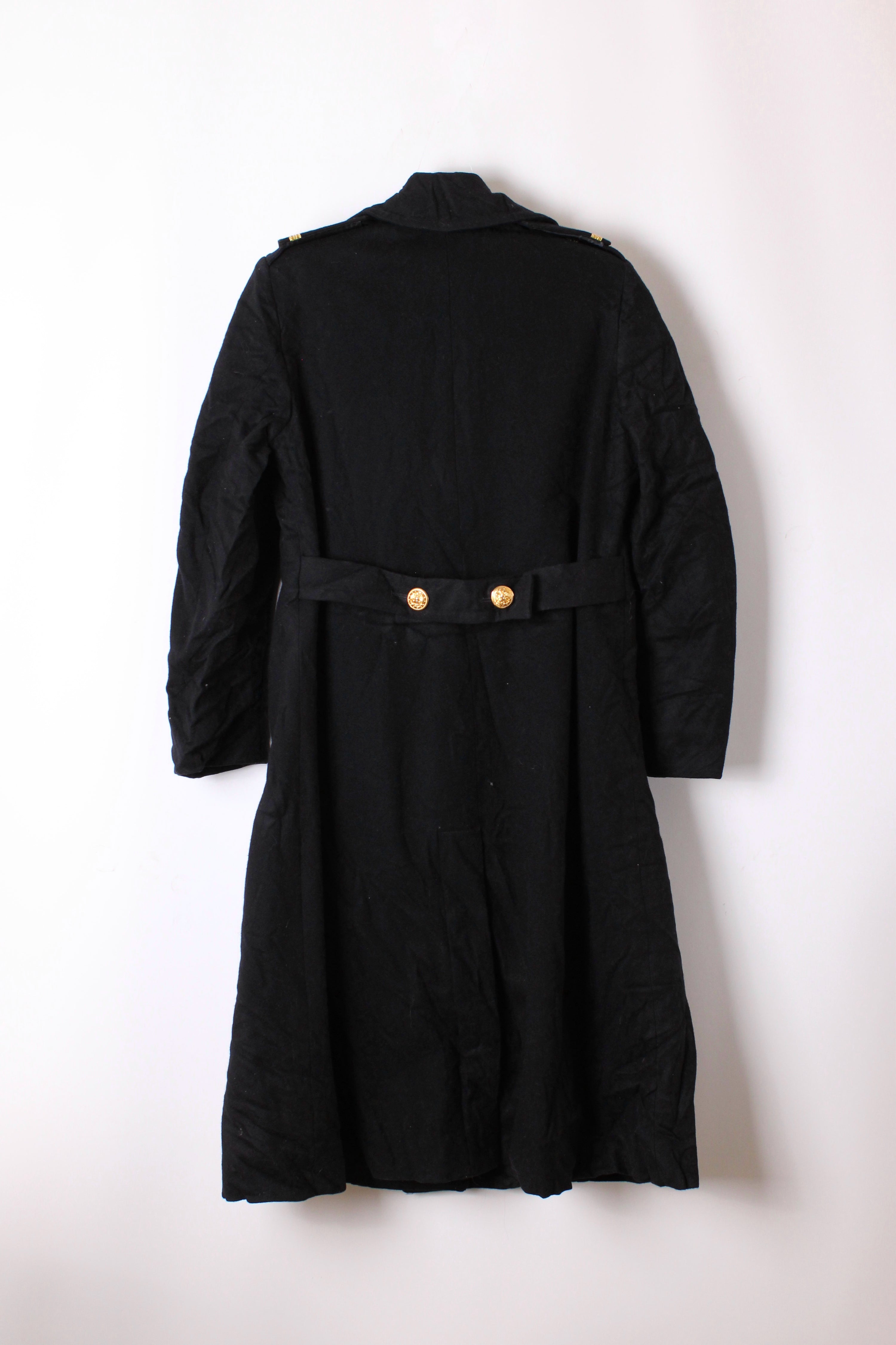 US NAVY VINTAGE PEA COAT BLACK - XS/S