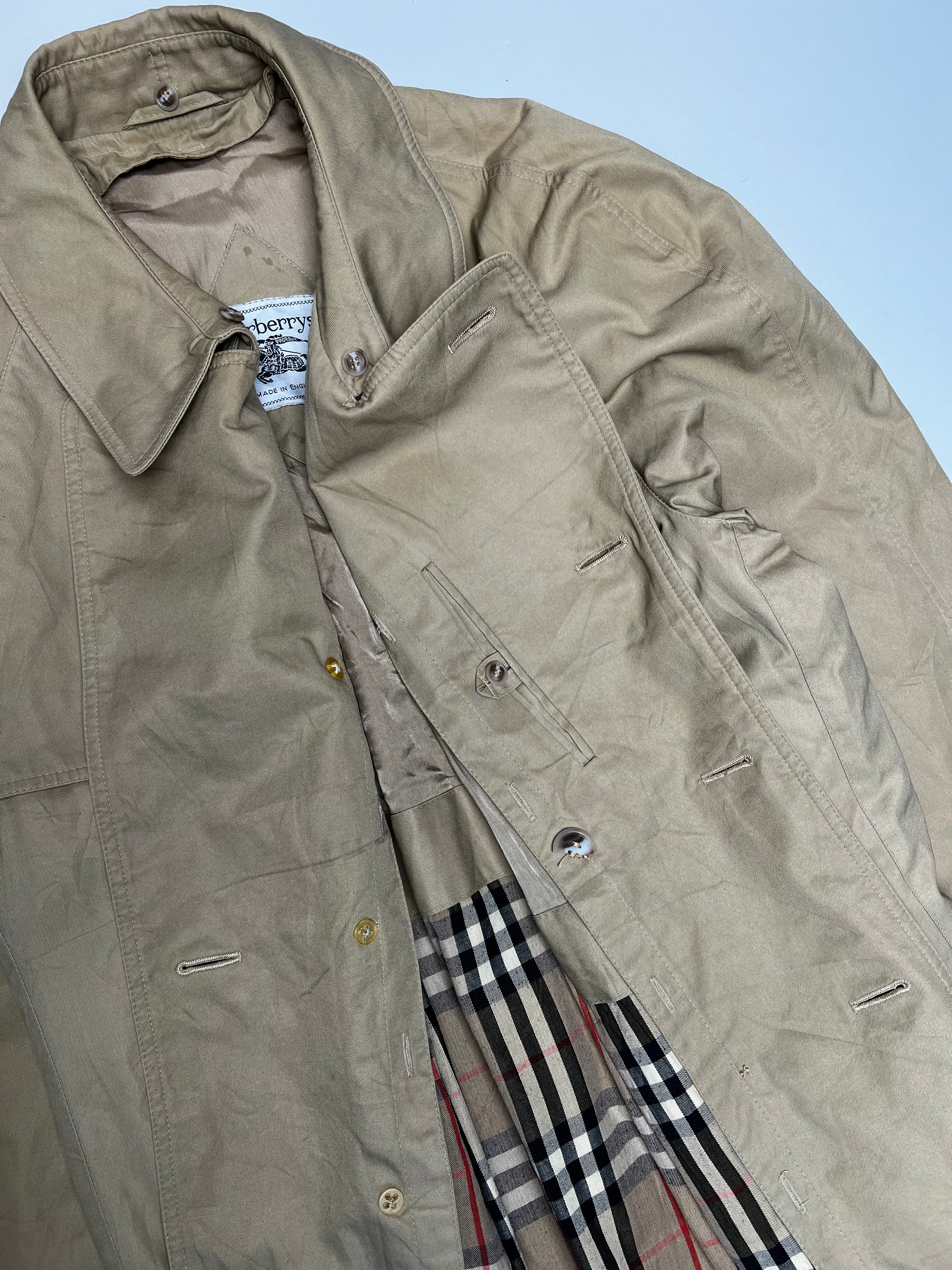 BURBERRY VINTAGE TRENCH COAT DOUBLE BREAST BEIGE - XXL