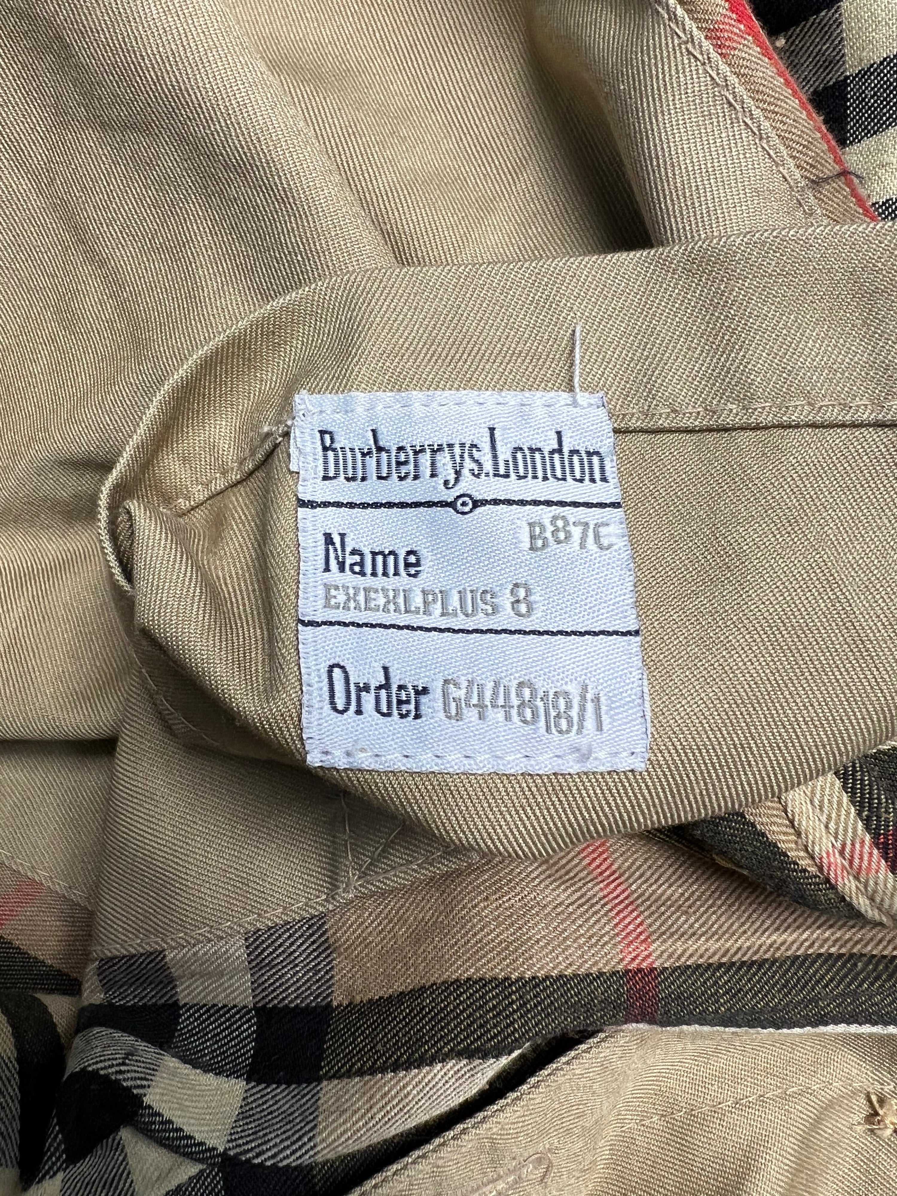 BURBERRY VINTAGE TRENCH COAT DOUBLE BREAST BEIGE - XXL