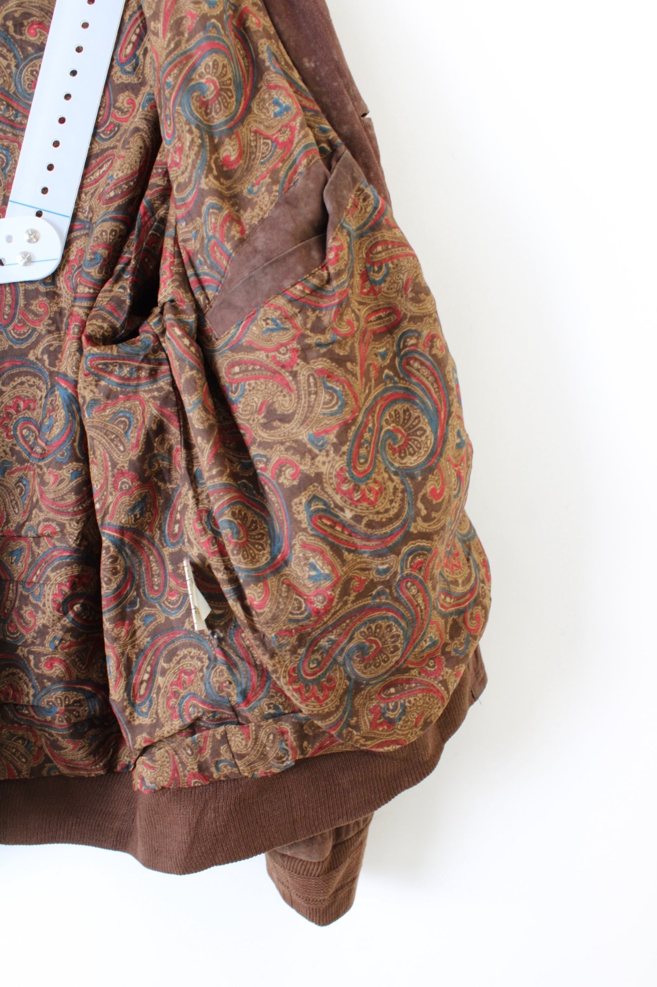 VINTAGE SUEDE HARRINGTON BOMBER LEATHER JACKET DARK BROWN - S