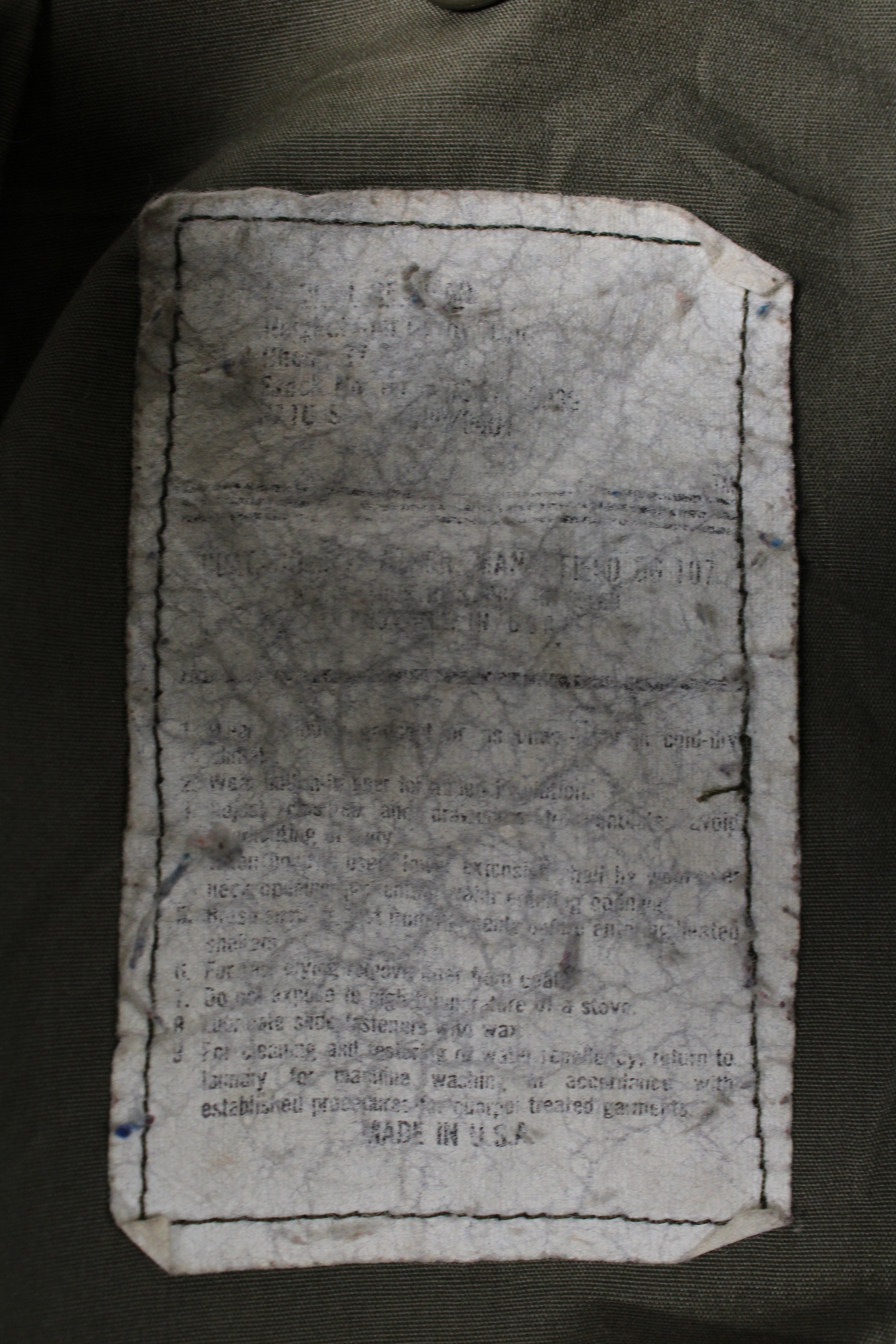 FIELD JACKET M65 US ARMY OG-107 GREEN - M