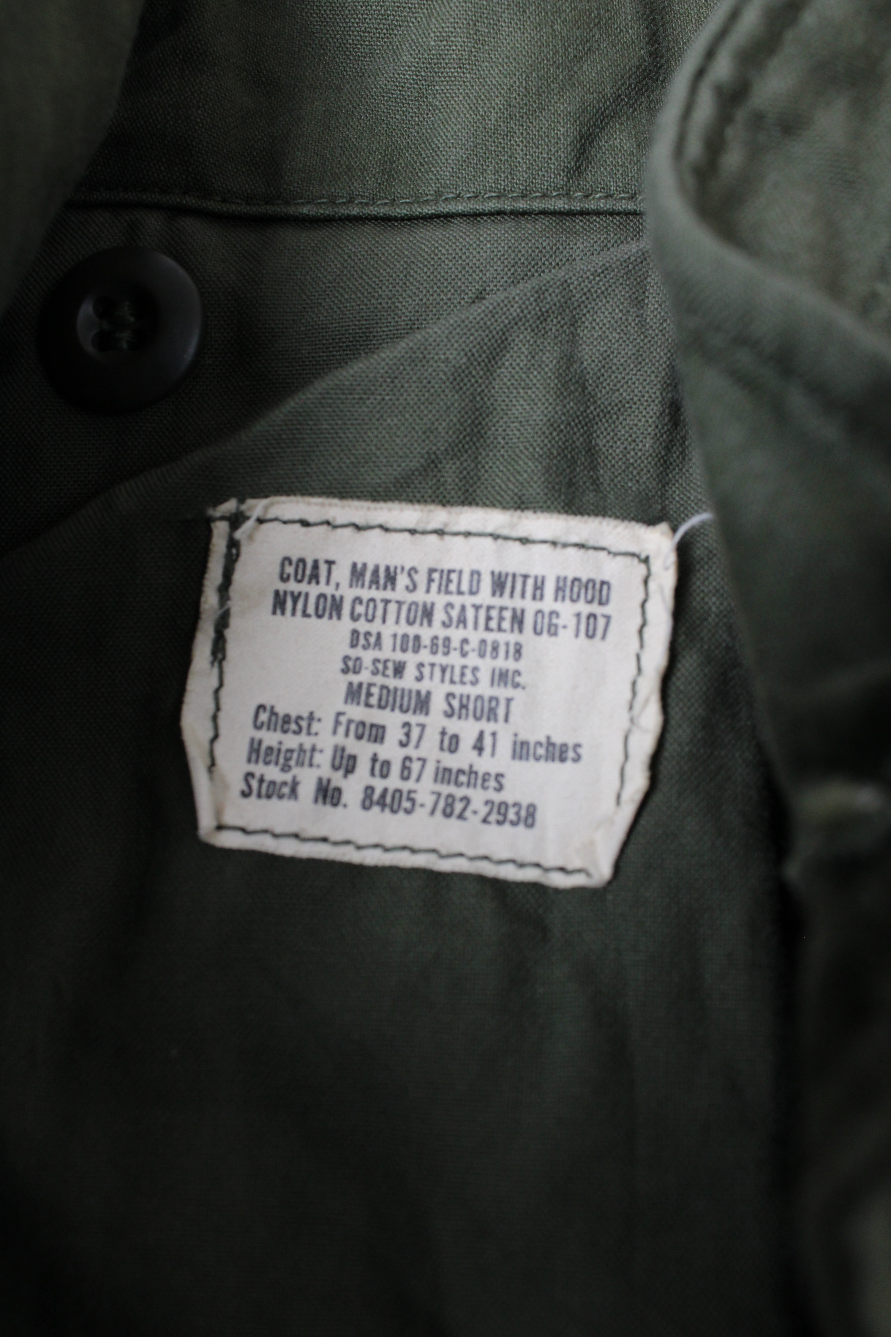 FIELD JACKET M65 US ARMY OG-107 - M SHORT