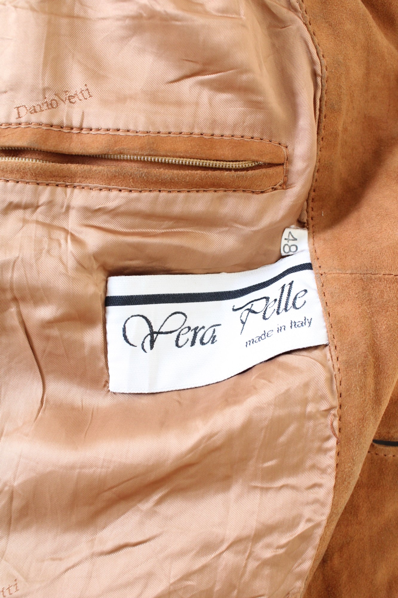 VINTAGE SUEDE BOMBER LEATHER HARRINGTON JACKET BROWN - S/M