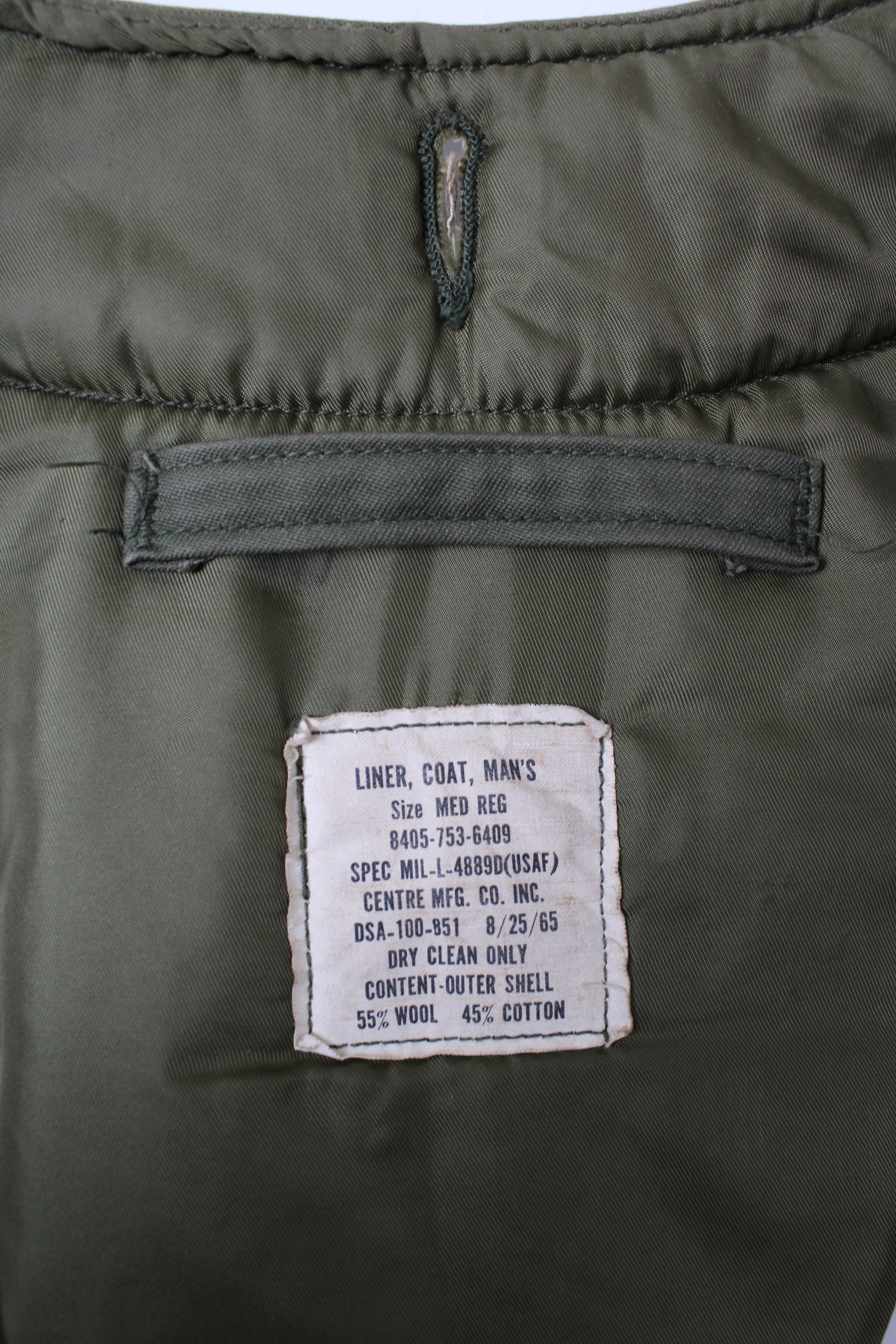 VIETNAM WAR 60S USAF WOOL LINER JACKET - M
