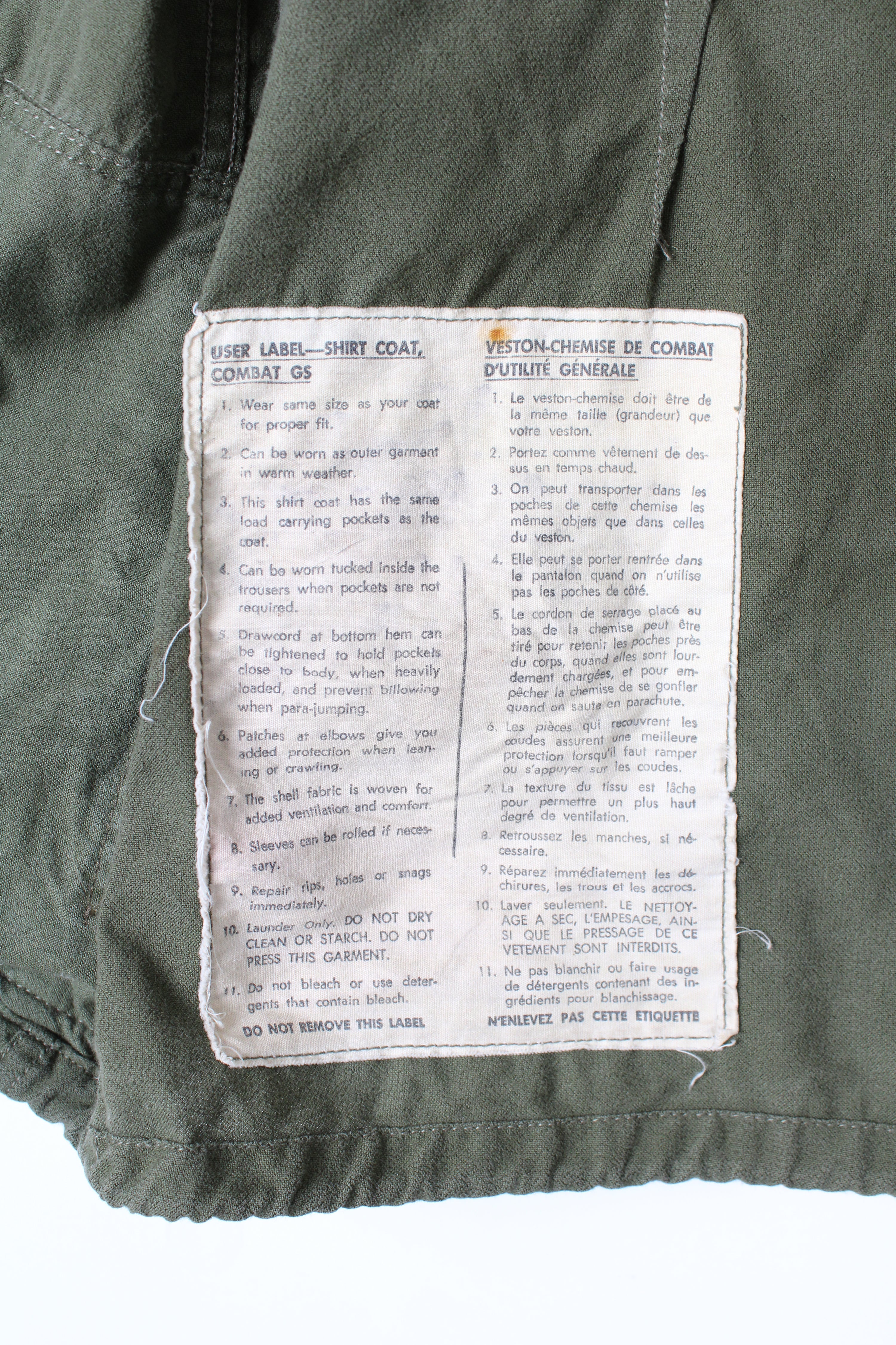 FIELD JACKET GS CANADIAN ARMY GREEN - L/XL