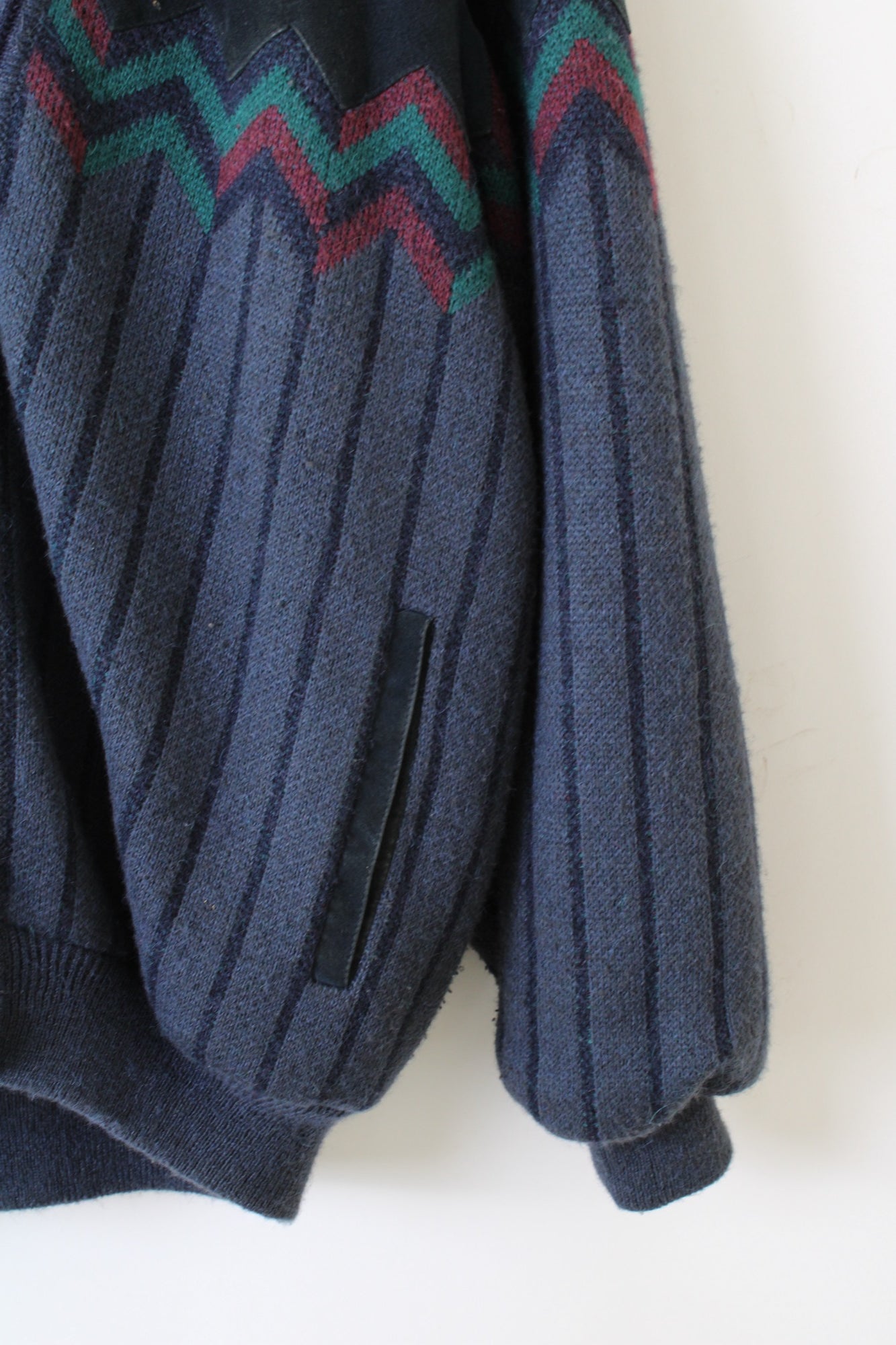 CARDIGAN WOOL SUEDE JACKET BLUE - XL/XXL