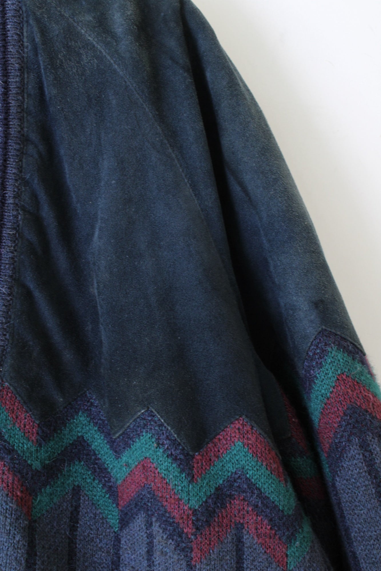 CARDIGAN WOOL SUEDE JACKET BLUE - XL/XXL