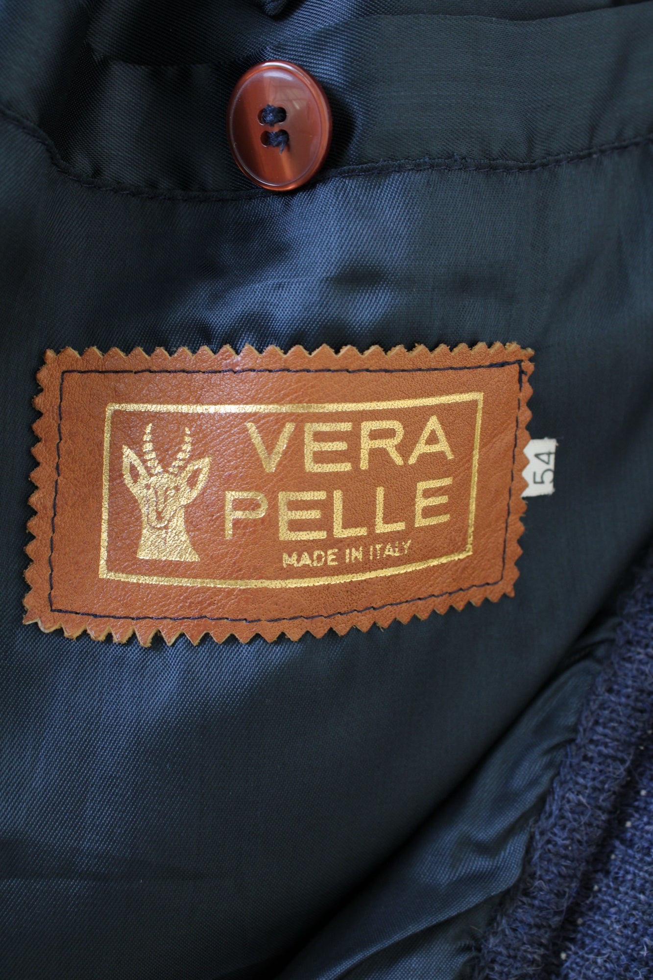 CARDIGAN WOOL SUEDE JACKET BLUE - XL/XXL