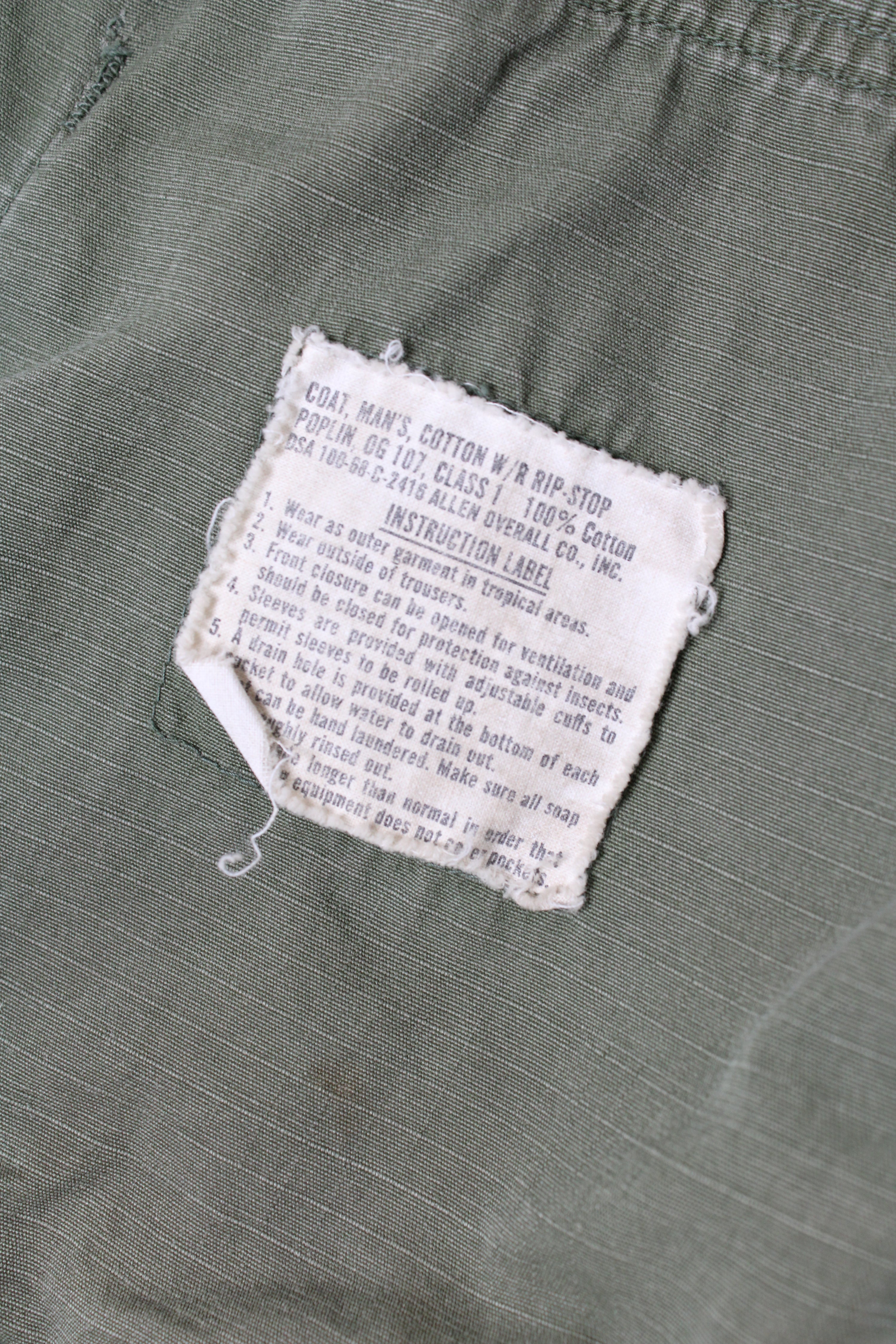 JUNGLE JACKET OG-107 US ARMY VIETNAM - S