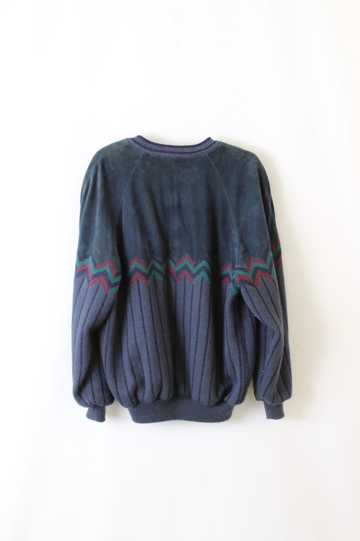CARDIGAN WOOL SUEDE JACKET BLUE - XL/XXL