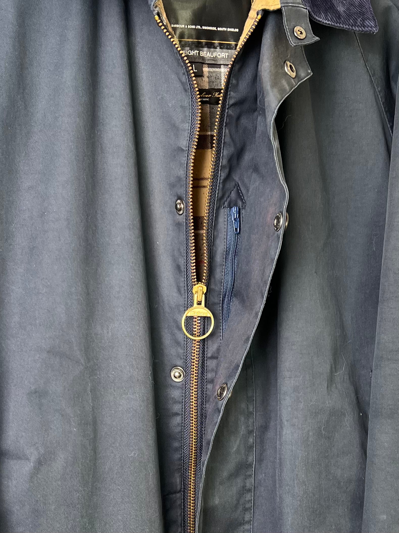 BARBOUR LIGHTWEIGHT BEAUFORT JACKET BLUE - L