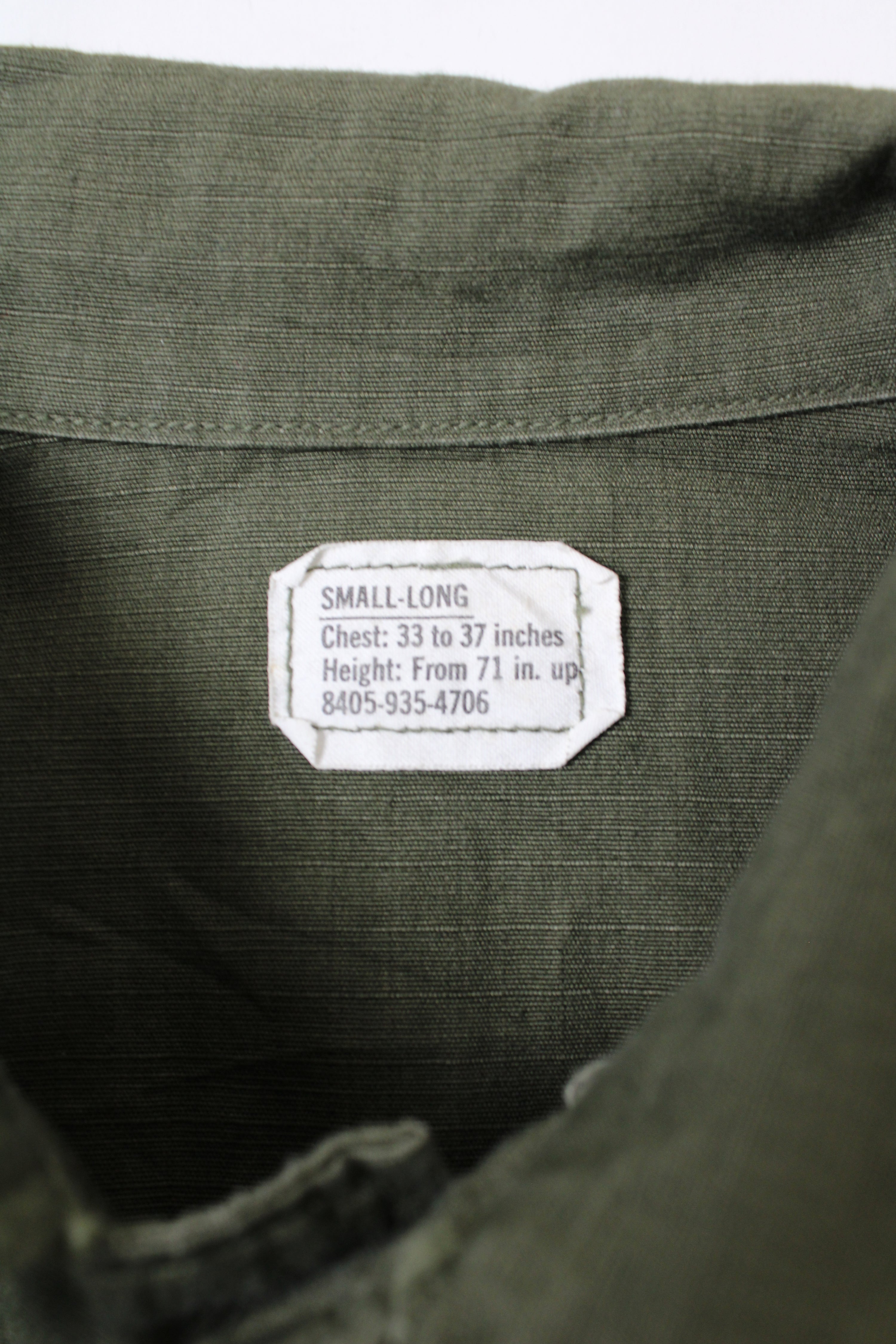 JUNGLE JACKET OG-107 US ARMY VIETNAM - S LONG