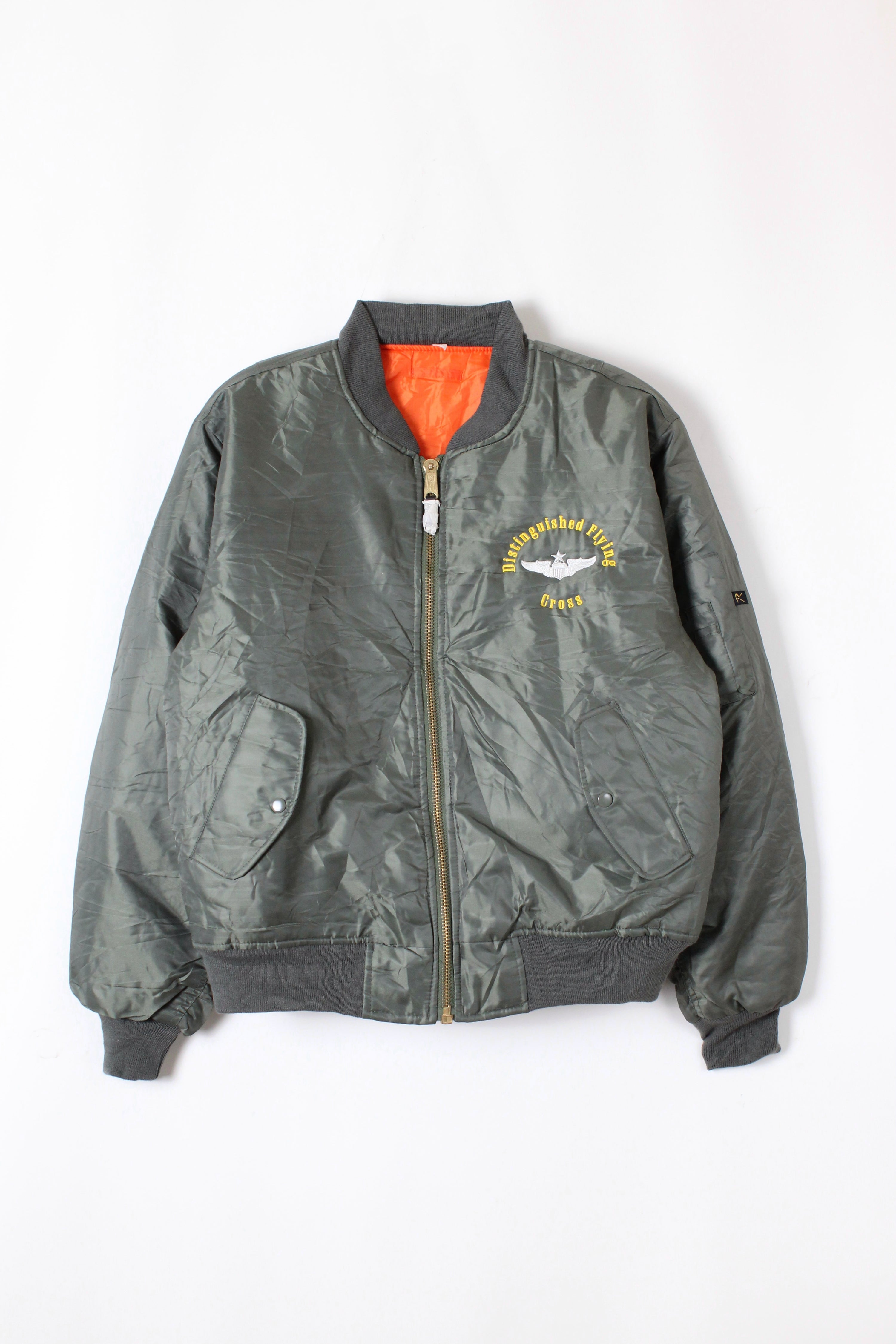 VINTAGE MA-1 BOMBER JACKET GREEN - XL